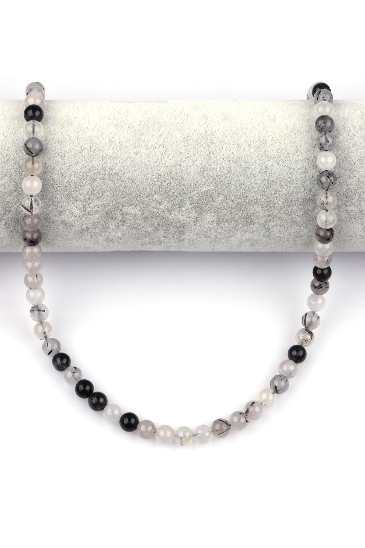 Rutil Kuvars Doğal Taş Dizi 6 mm Küre Kesim