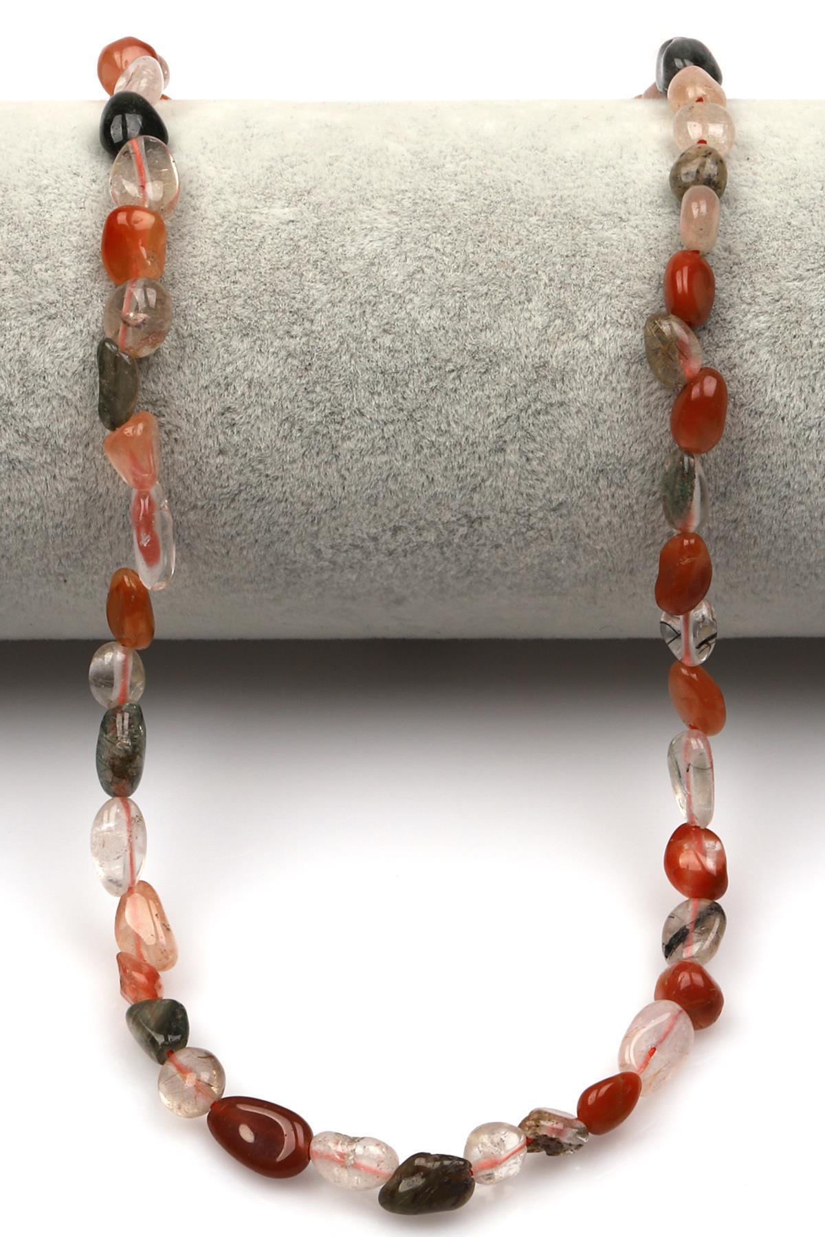 Rutil Kuvars Doğal Taş Dizi 6 x 8 mm Mercimek Kesim