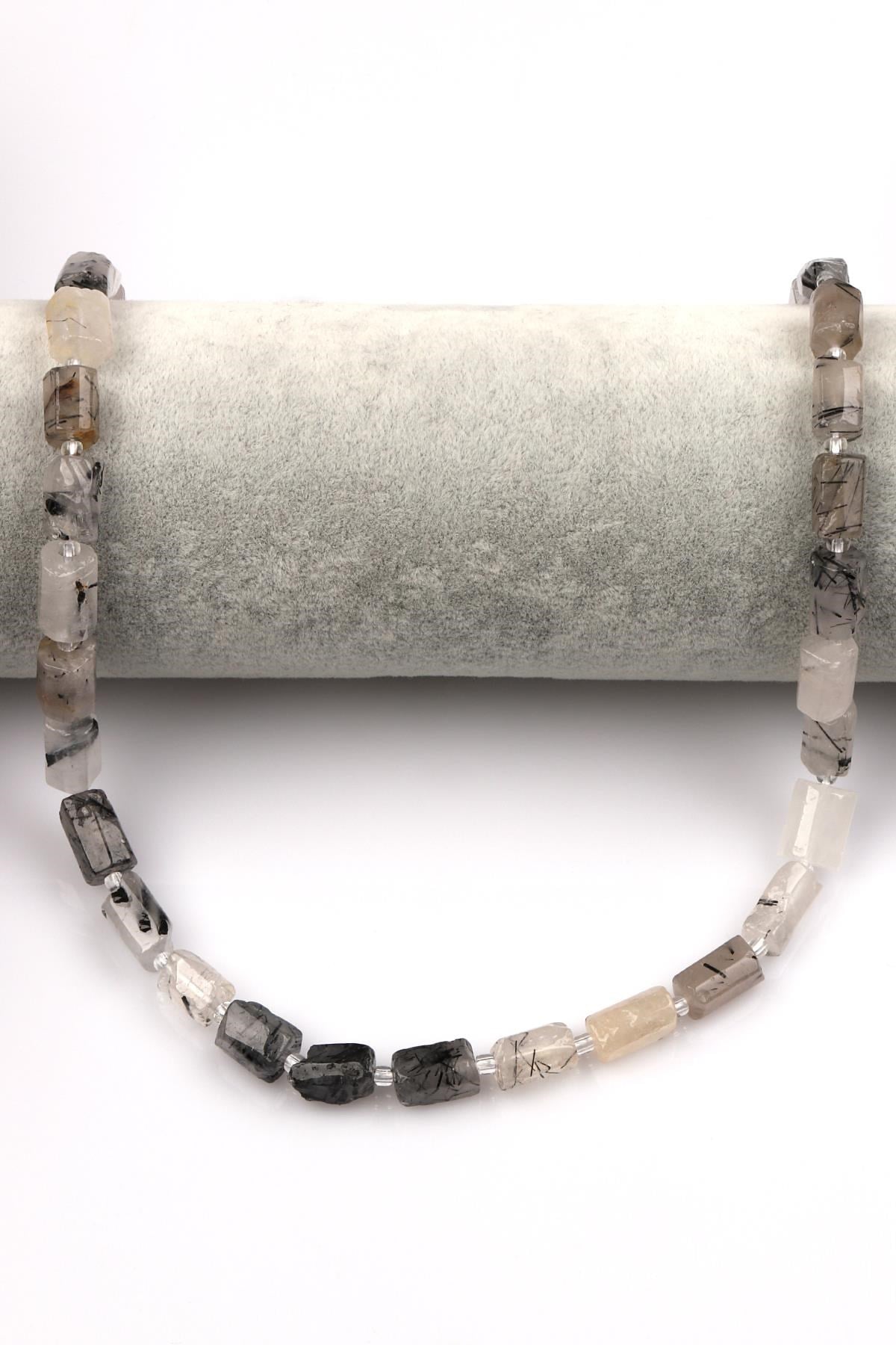 Rutil Kuvars Doğal Taş Dizi 7 x 12 mm Boru Kesim