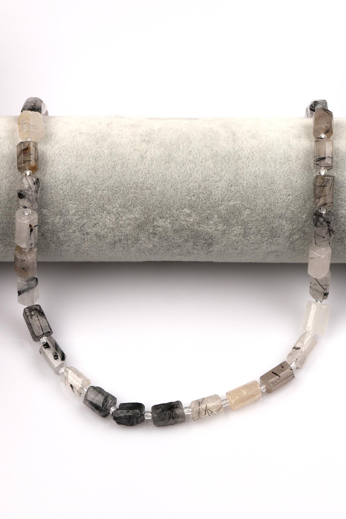 Rutil Kuvars Doğal Taş Dizi 7 x 12 mm Boru Kesim