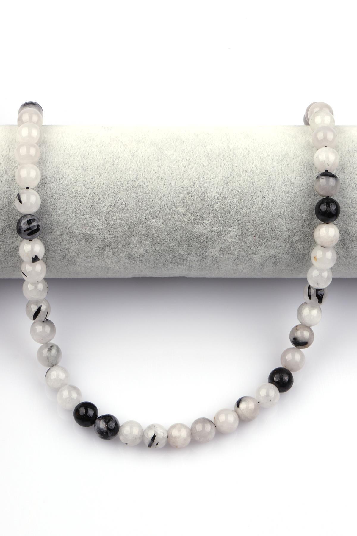 Rutil Kuvars Doğal Taş Dizi 8 mm Küre Kesim