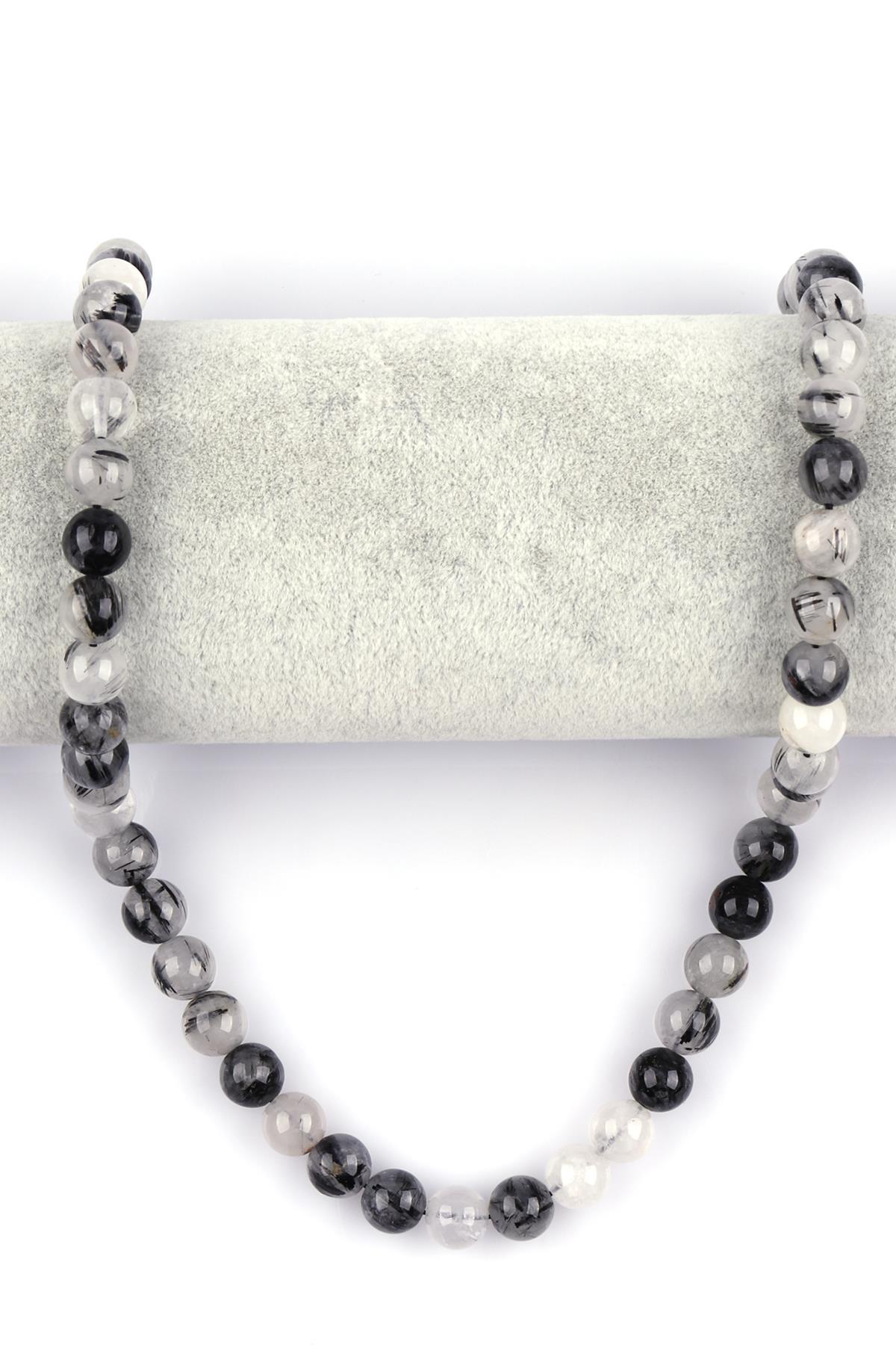 Rutil Kuvars Doğal Taş Dizi 8 mm Küre Kesim