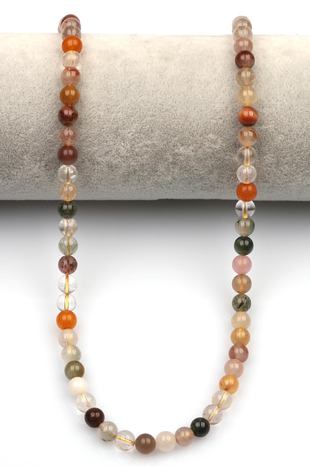 Rutil Kuvars Doğaltaş Dizi 6 mm Küre Kesim