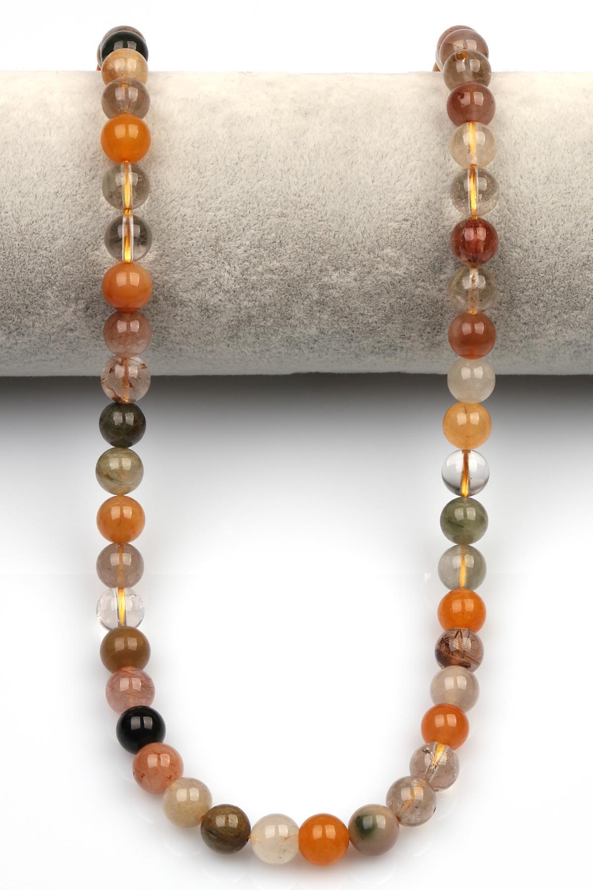 Rutil Kuvars Doğaltaş Dizi 8 mm Küre Kesim