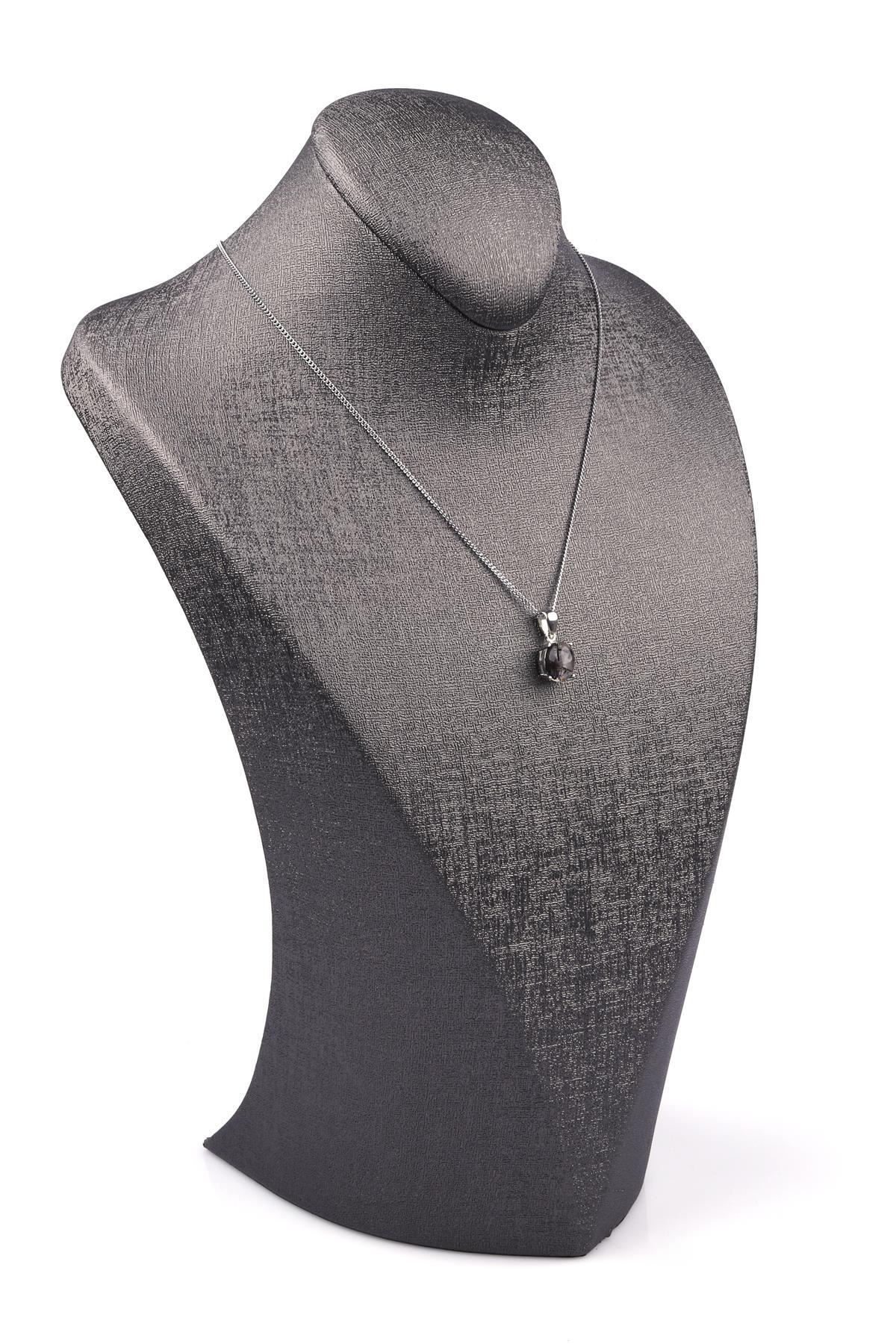 Rutilli Kuvars Doğal Taş 925 Ayar Gümüş Kolye