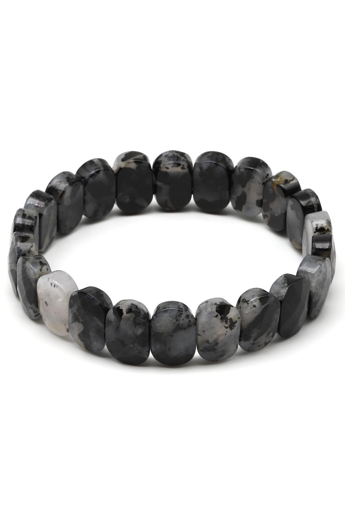 Rutilli Kuvars Doğal Taş Bileklik 9 x 14 mm Özel Kesim