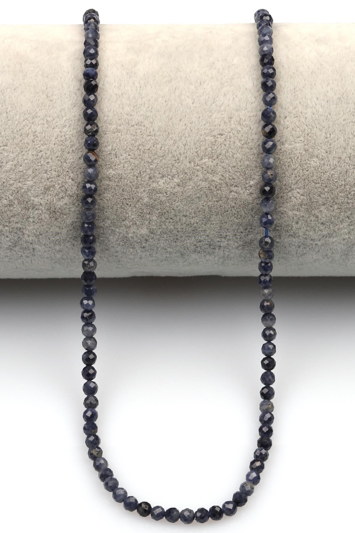 Safir Doğal Taş Dizi 3 mm Fasetli Küre Kesim