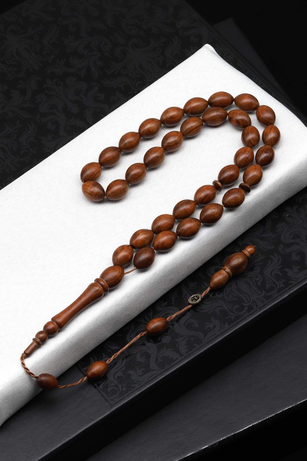 Sandal Ağacı Tesbih 8 x 11 mm Arpa Kesim