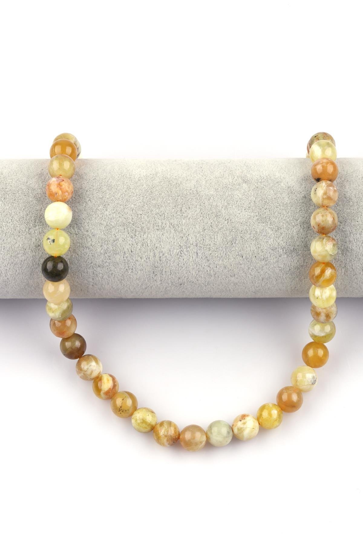 Sarı Opal Doğal Taş Dizi 10 mm Küre Kesim