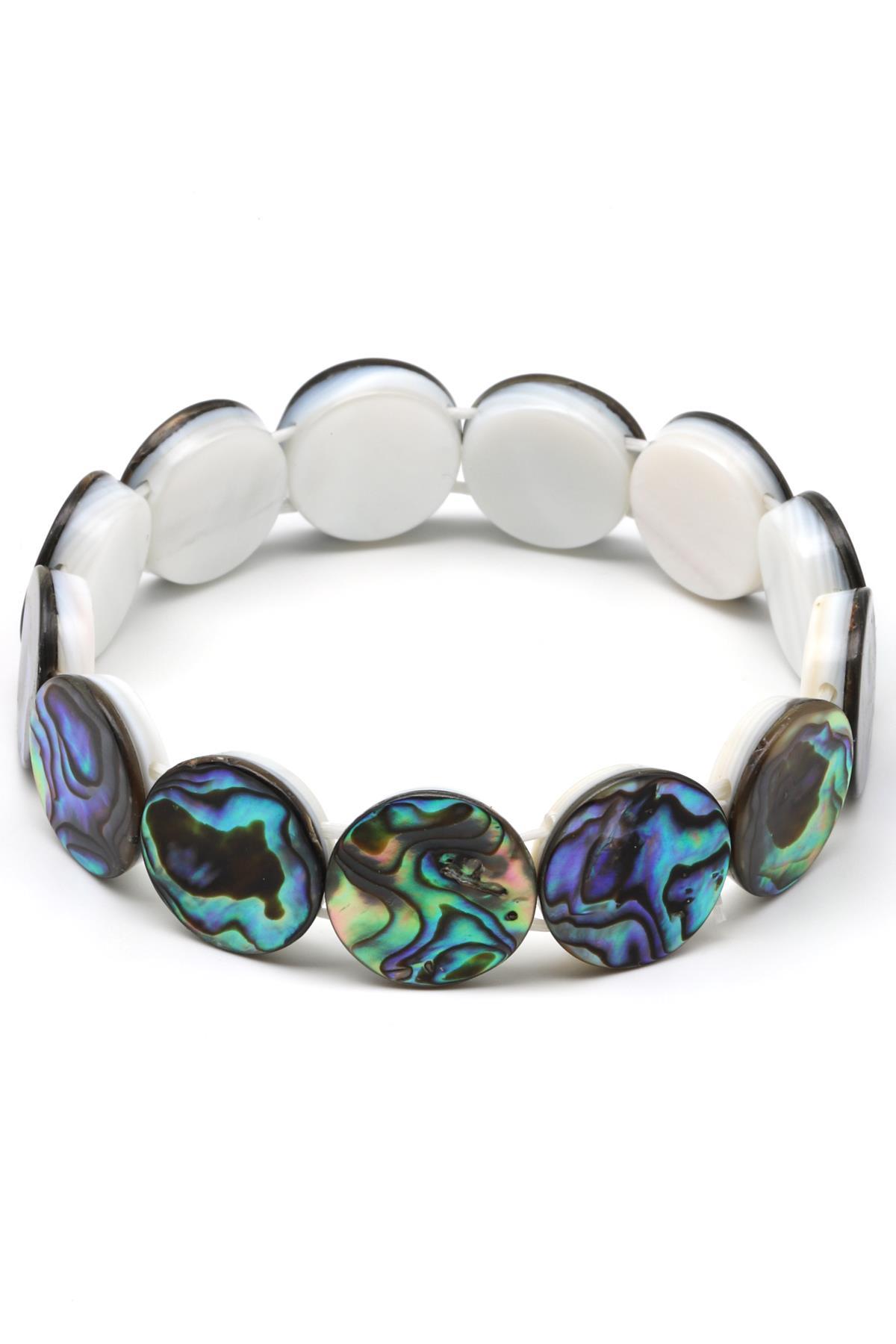 Sedef Doğal Taş Bileklik 16 x 16 mm Özel Kesim