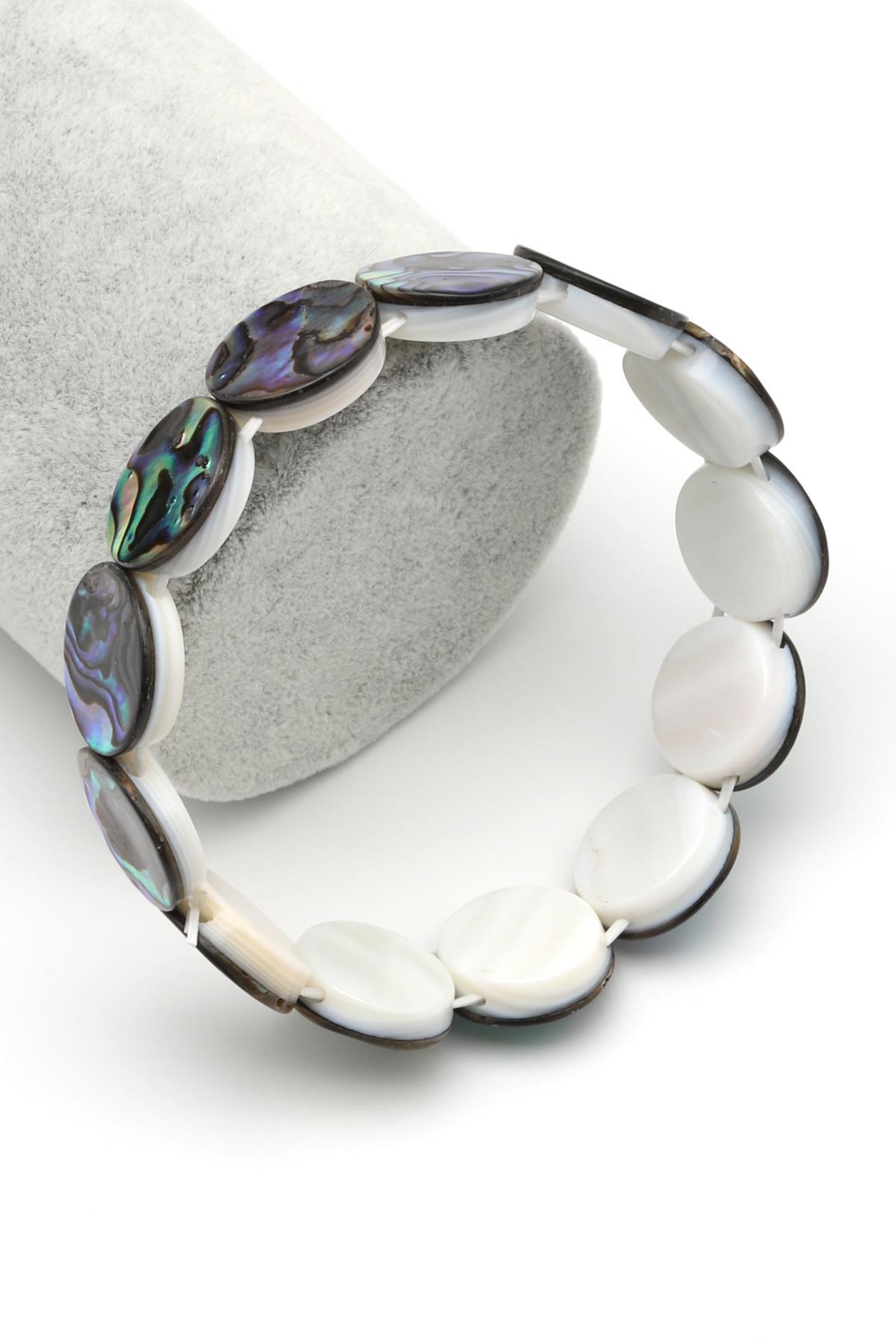 Sedef Doğal Taş Bileklik 16 x 16 mm Özel Kesim