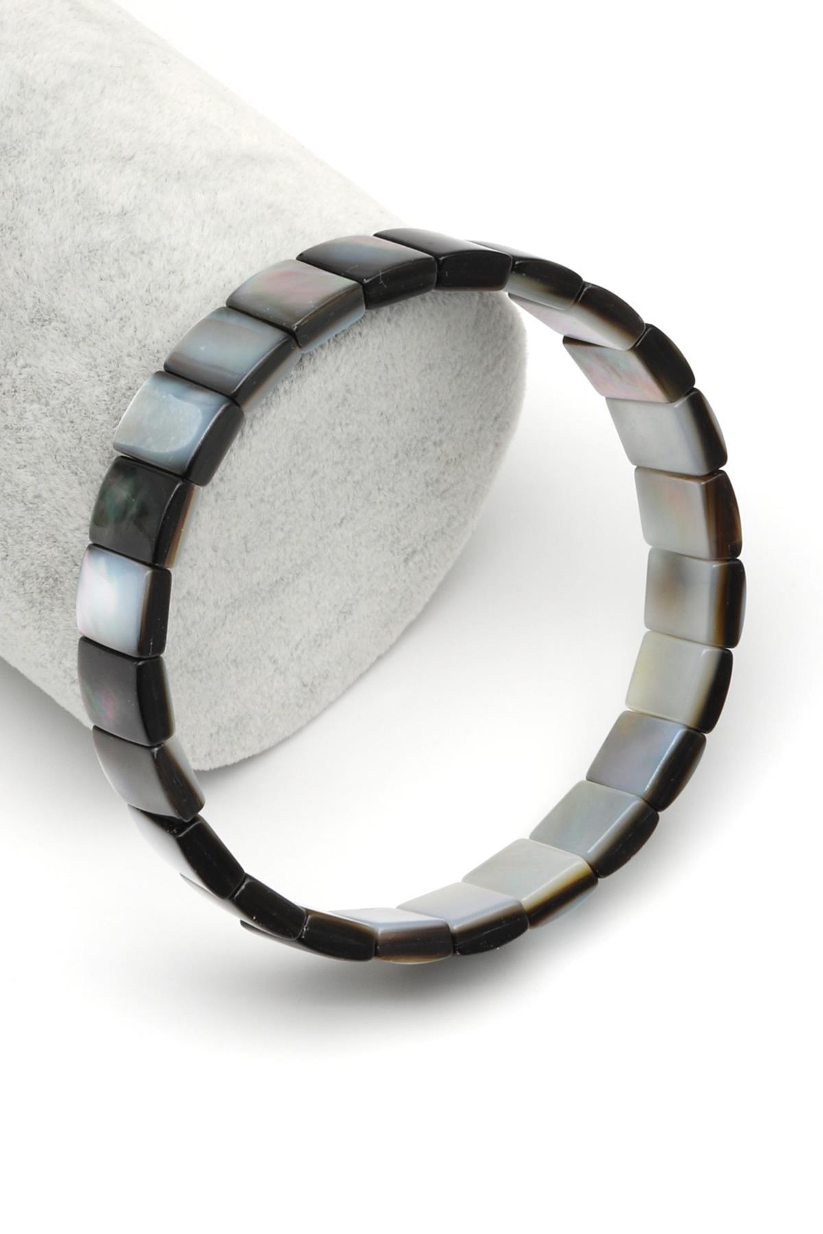 Sedef Doğal Taş Bileklik 8 x 11 mm Özel Kesim