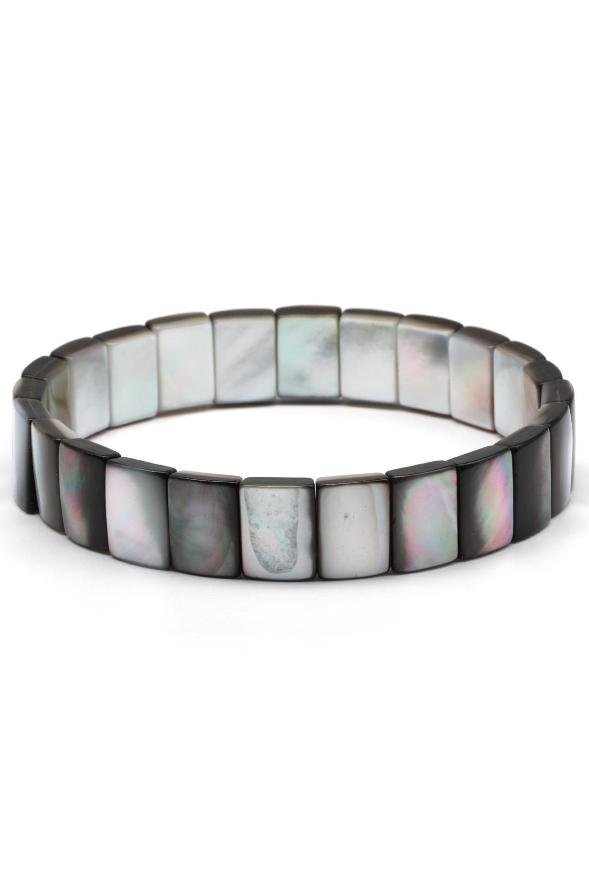 Sedef Doğal Taş Bileklik 8 x 11 mm Özel Kesim