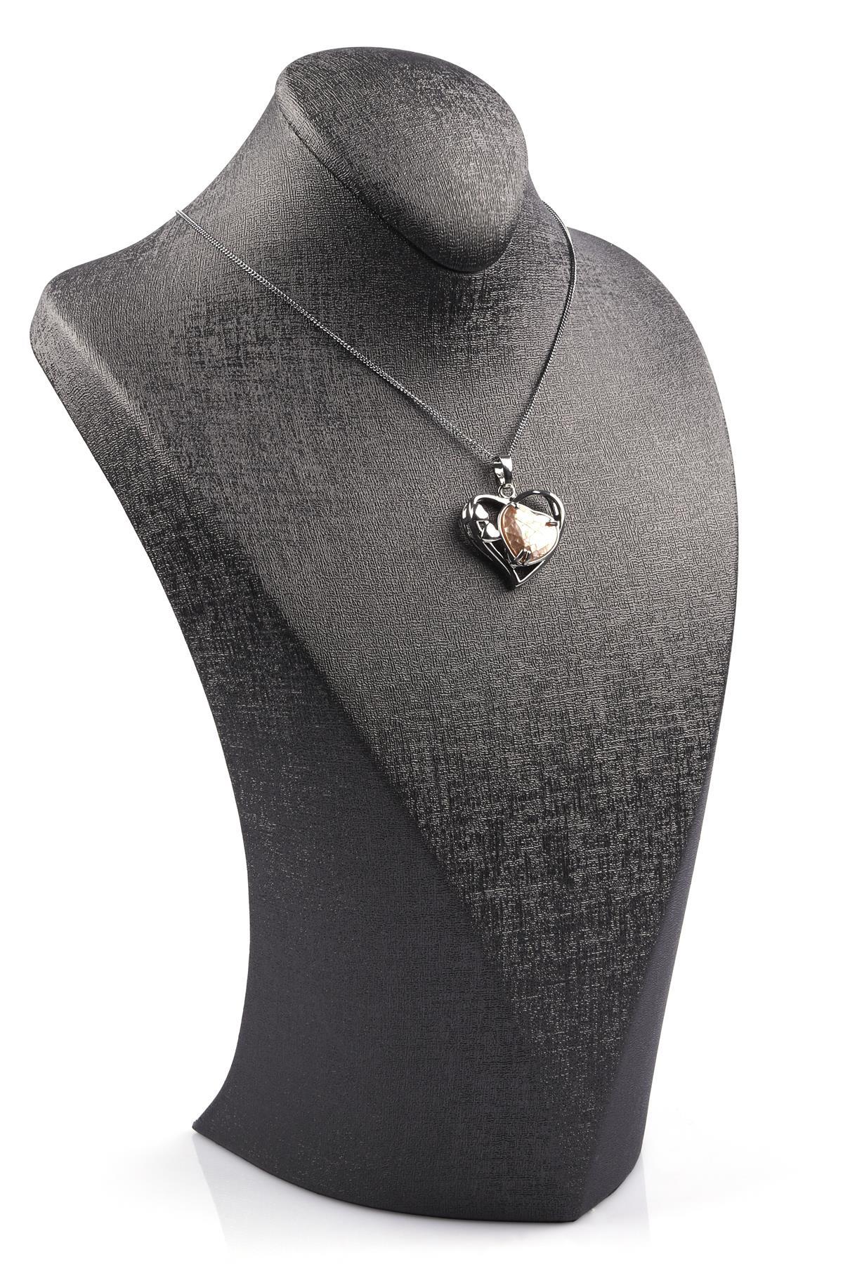 Sedef Doğal Taş Kalp Model Kolye 