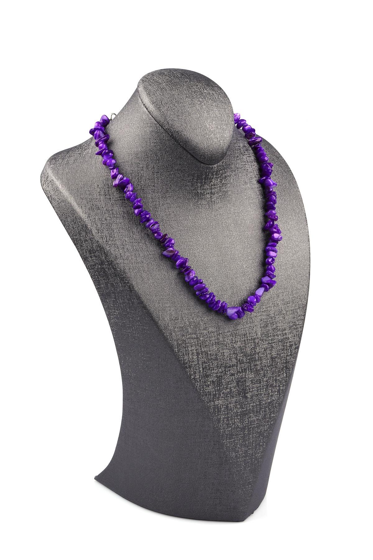 Sedef Doğal Taş Kırık Taş Kolye