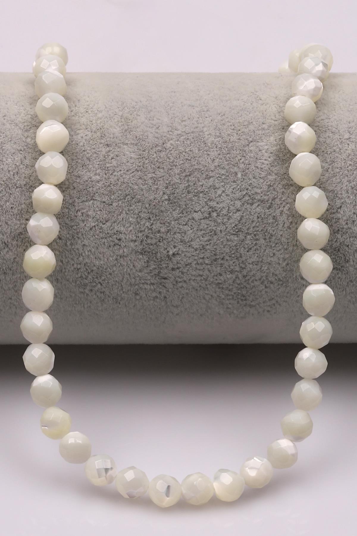 Sedef Doğaltaş Dizi 6 mm Elmas Kesim