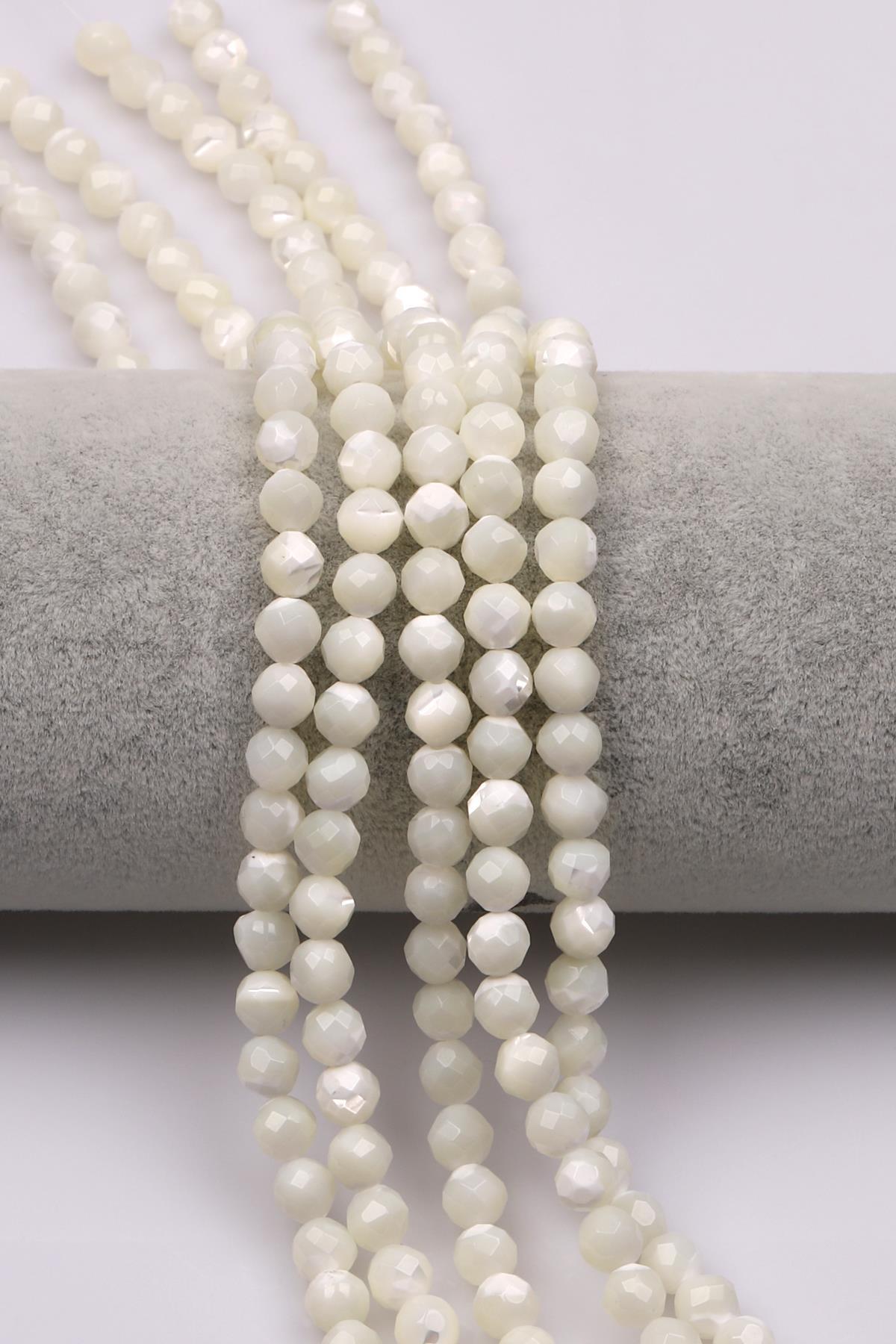 Sedef Doğaltaş Dizi 6 mm Elmas Kesim