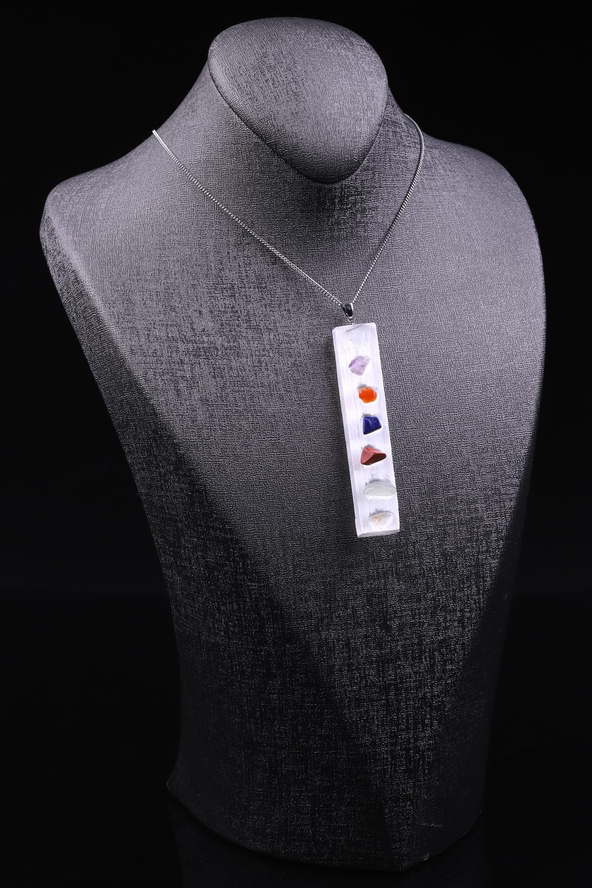 Selenit - Çakra Doğal Taş Kolye