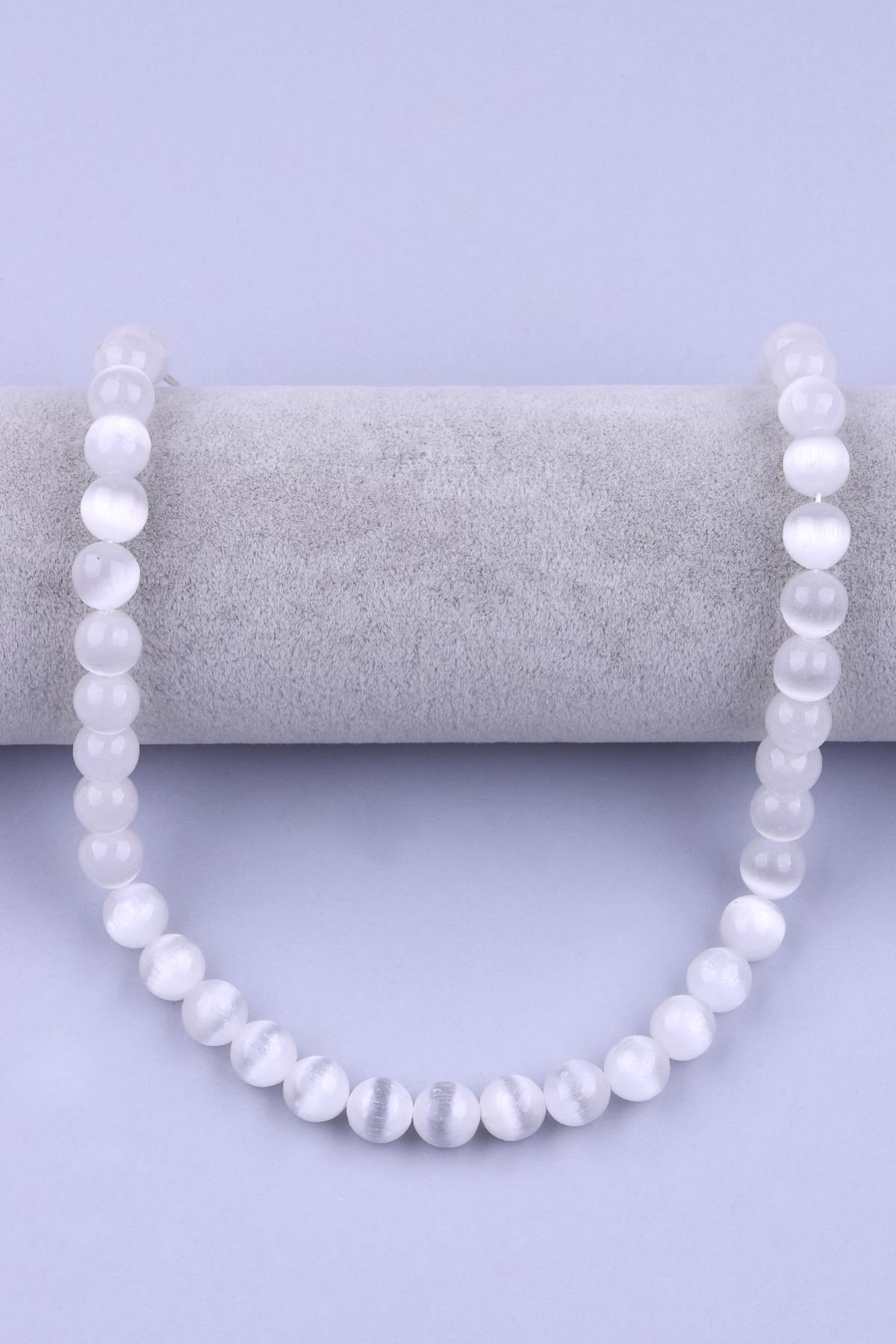 Selenit Doğal Taş Dizi 10 mm Küre Kesim