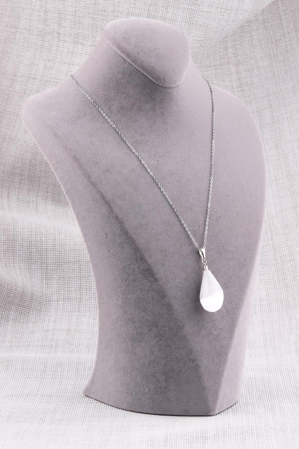 Selenit Doğal Taş Kolye