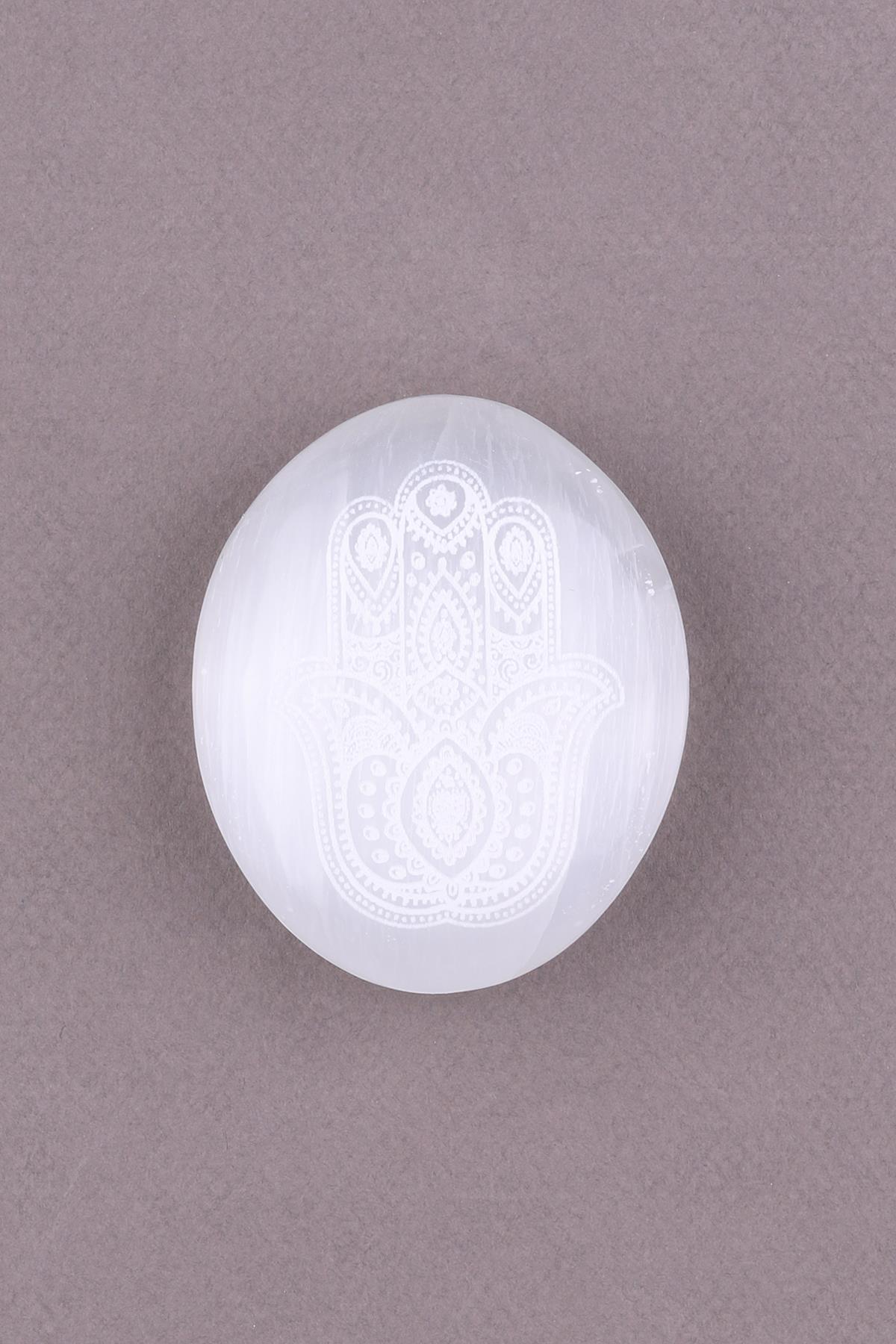 Selenit Doğal Taş Lazer İşlemeli Parça