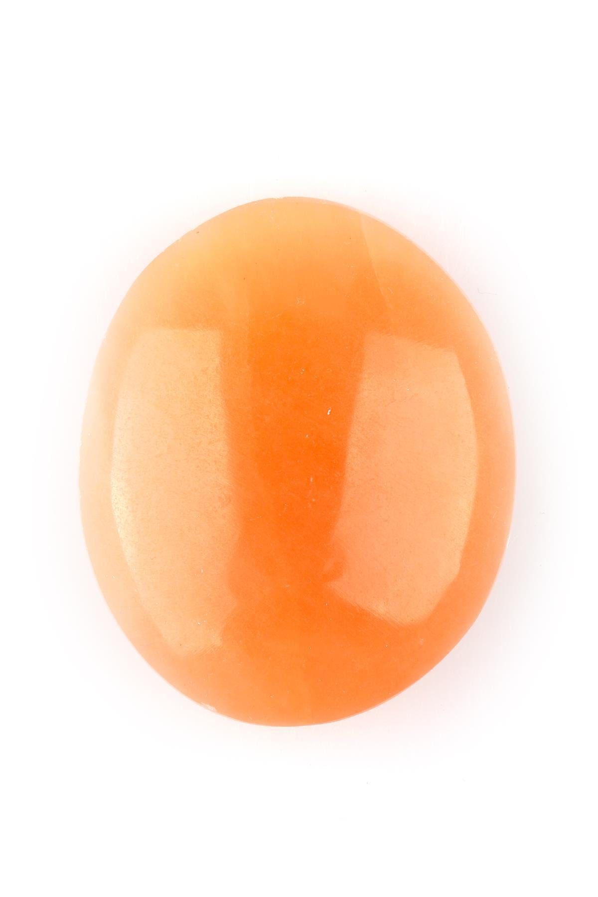 Selenit Oval Doğal Taş - Masaj Taşı