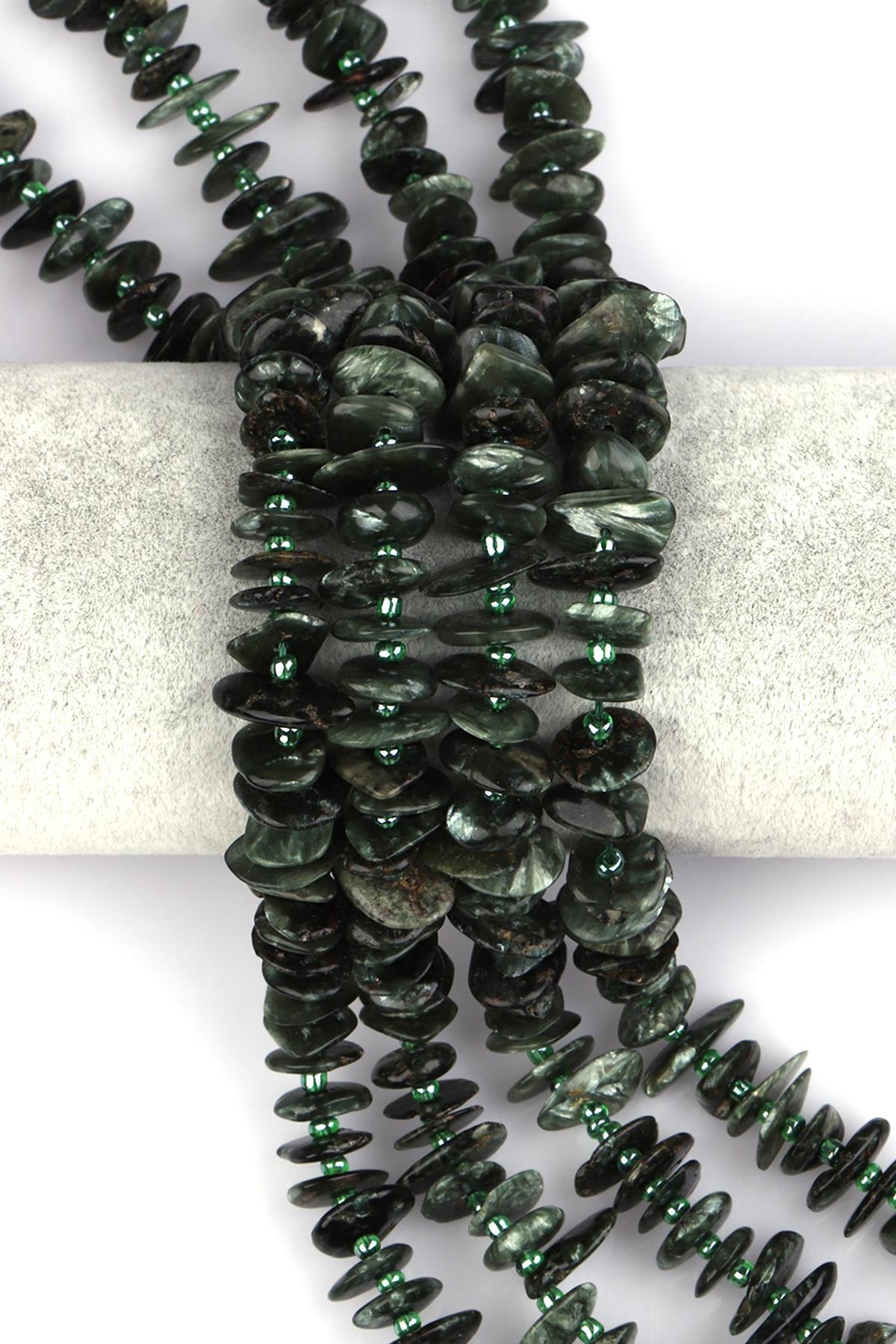 Serafinit Doğal Taş Saçaklı Kırıktaş Dizi