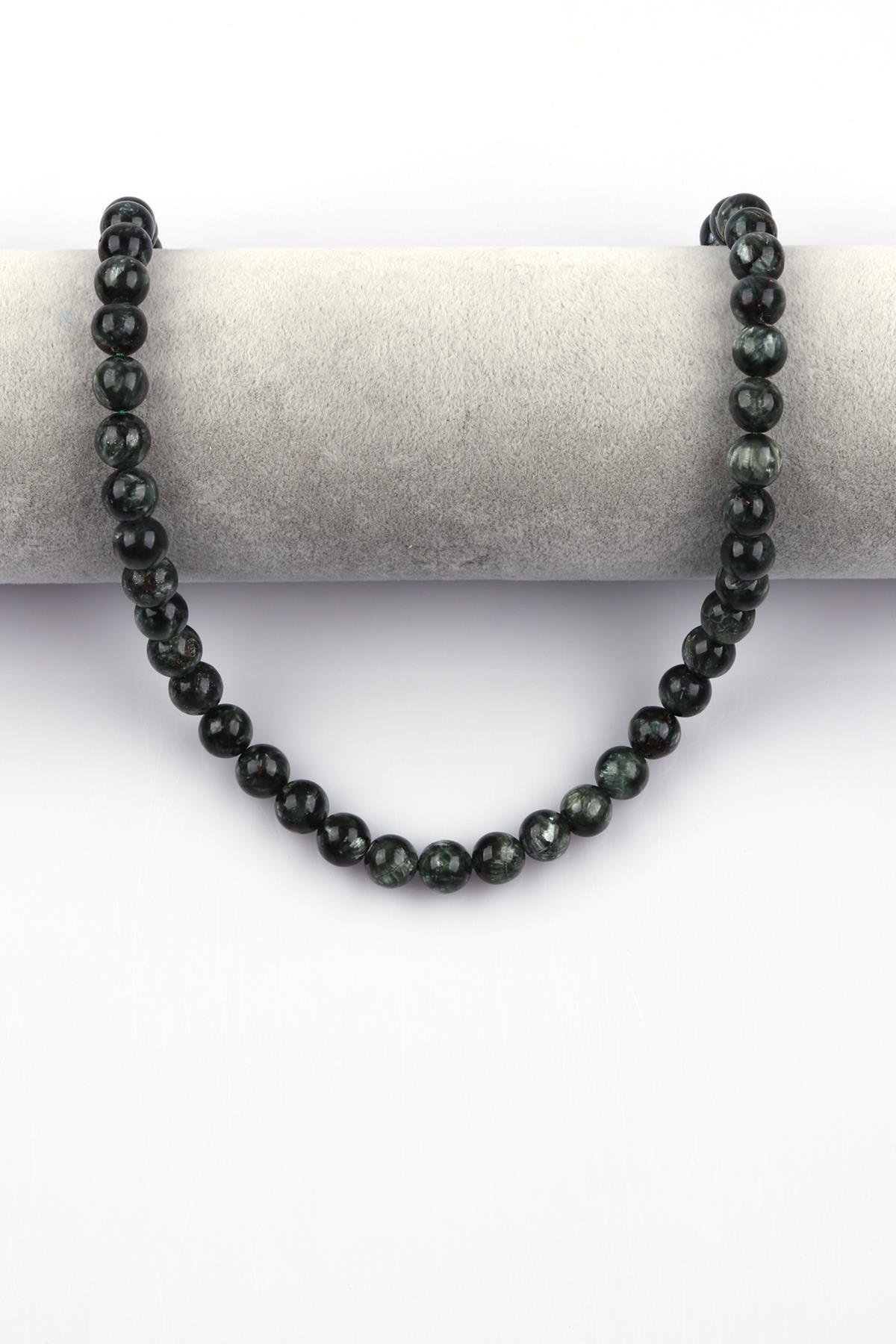 Seraphınıte Doğal Taş Dizi 8 mm Küre Kesim