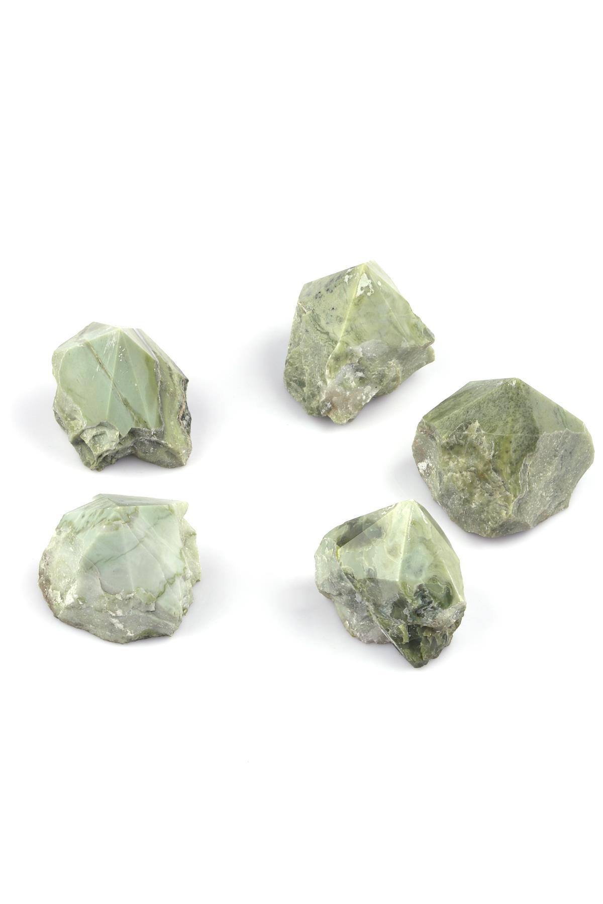 Serpentin Jade Doğal Taş Obelisk Ham Parça