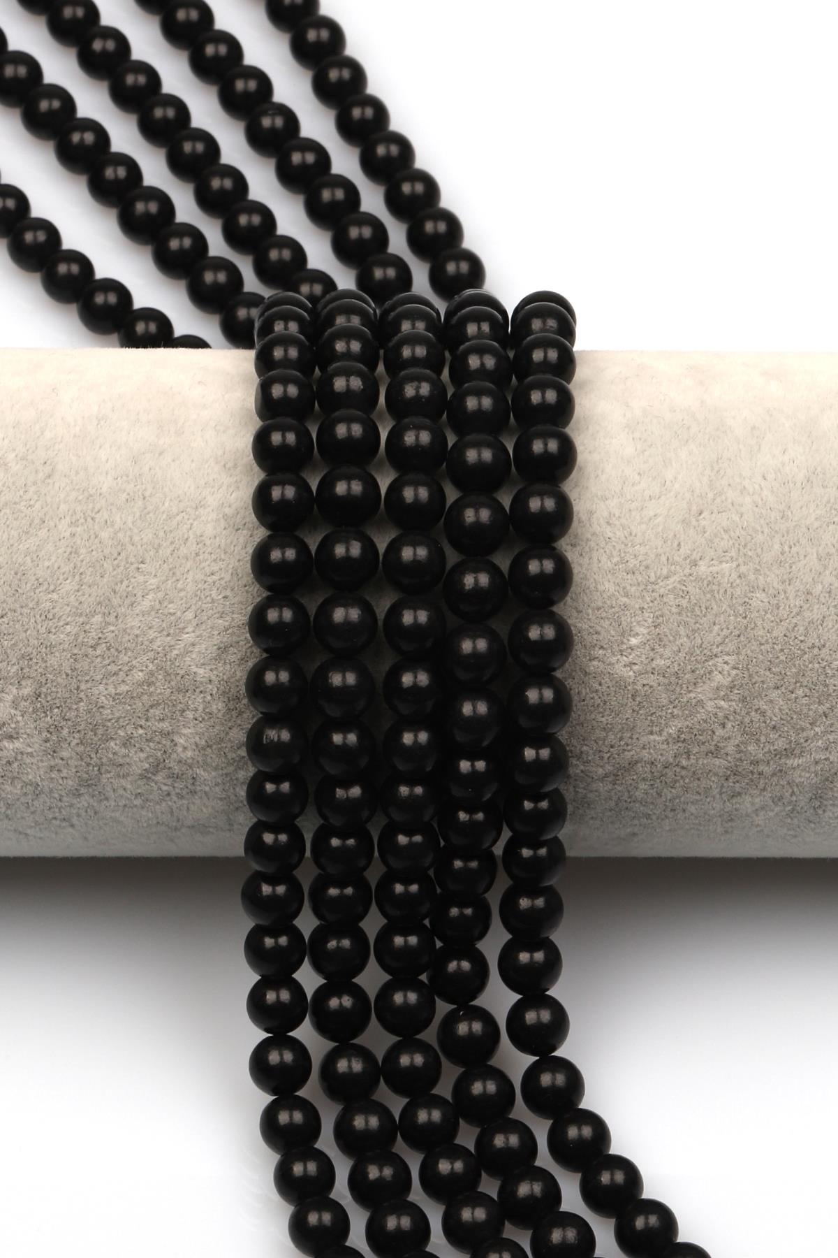 Shungite Doğal Taş Dizi 6 mm Küre Kesim