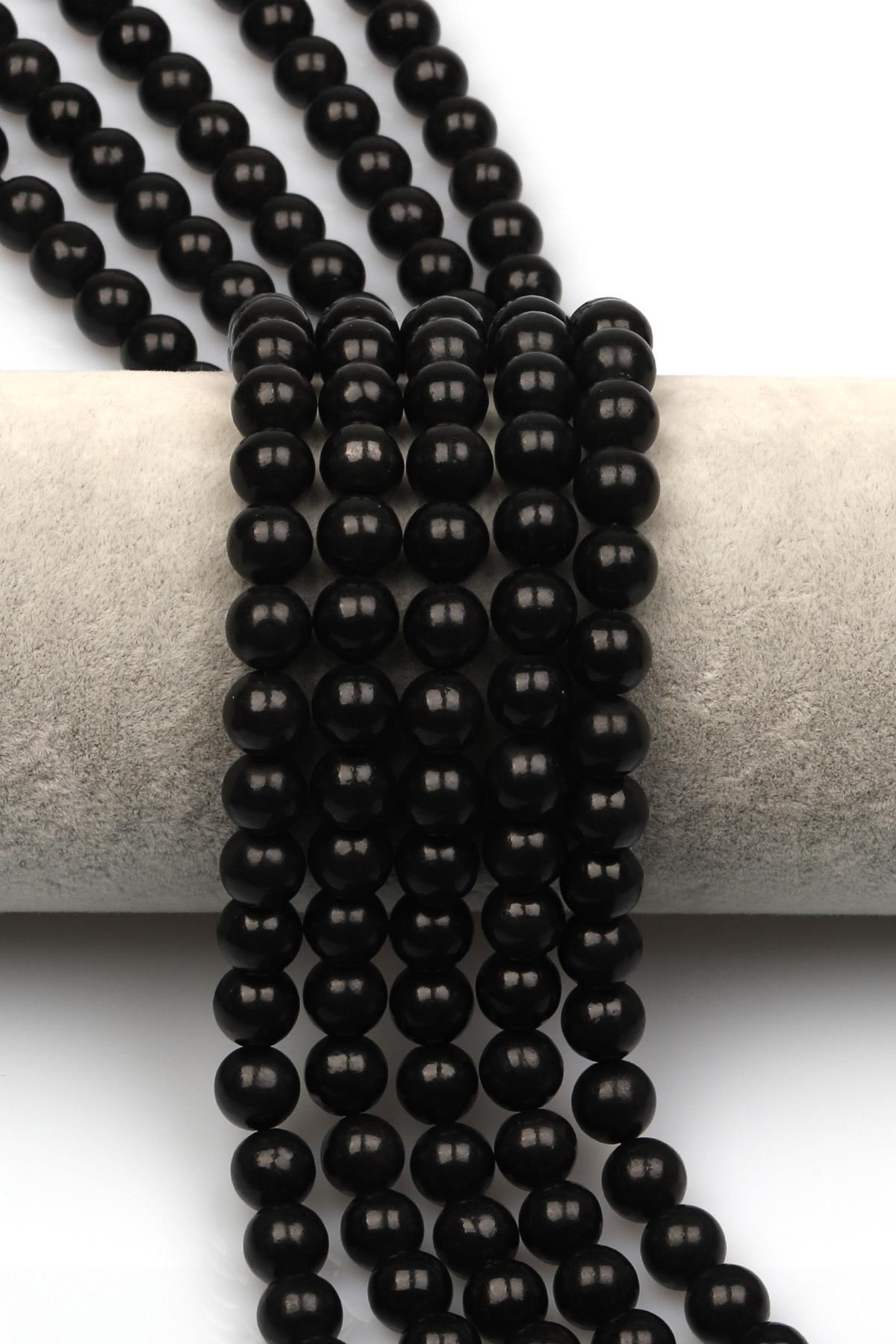 Shungite Doğal Taş Dizi 8 mm Küre Kesim