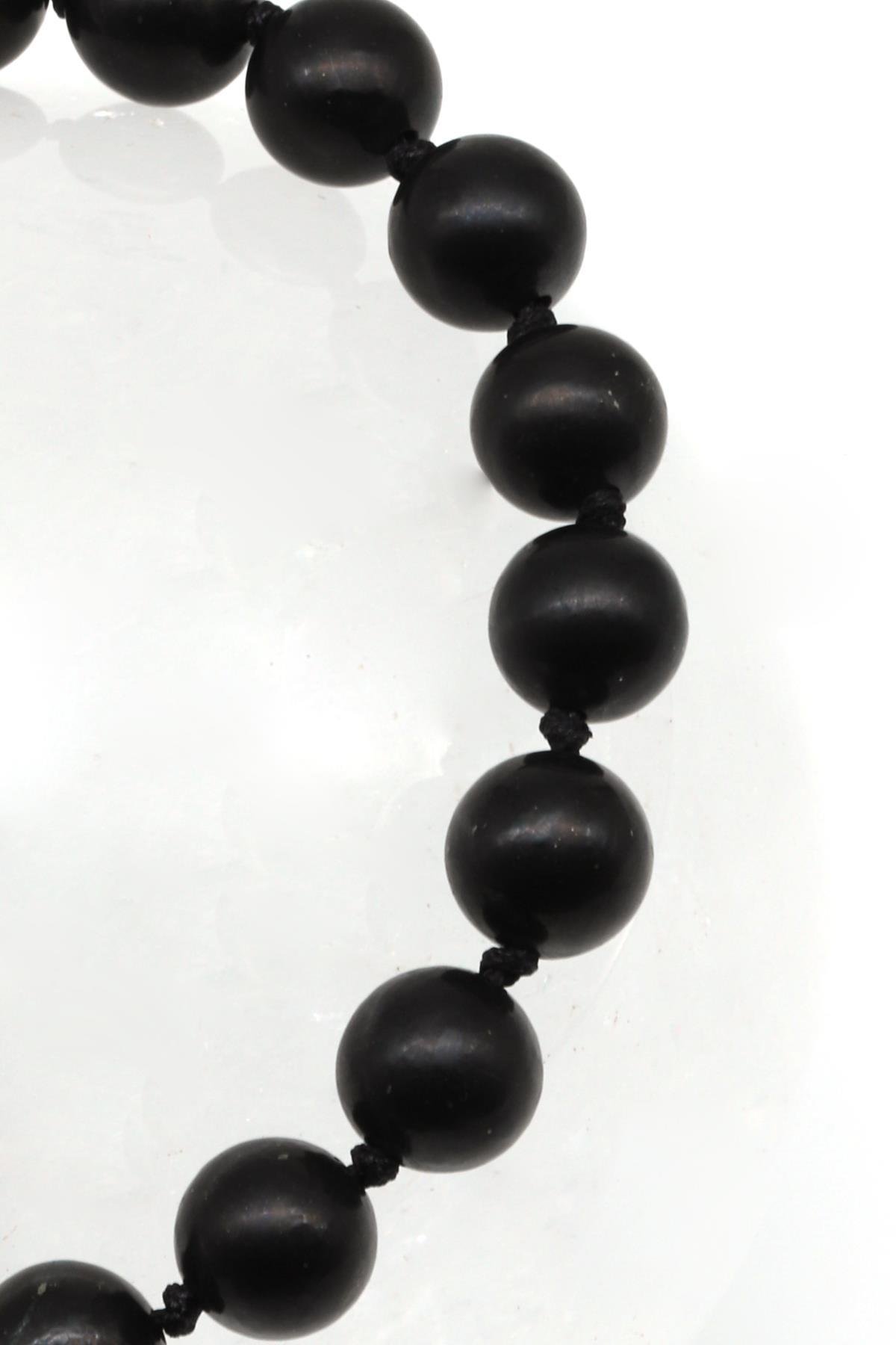 Shungite Doğal Taş Makrome Örme Bileklik