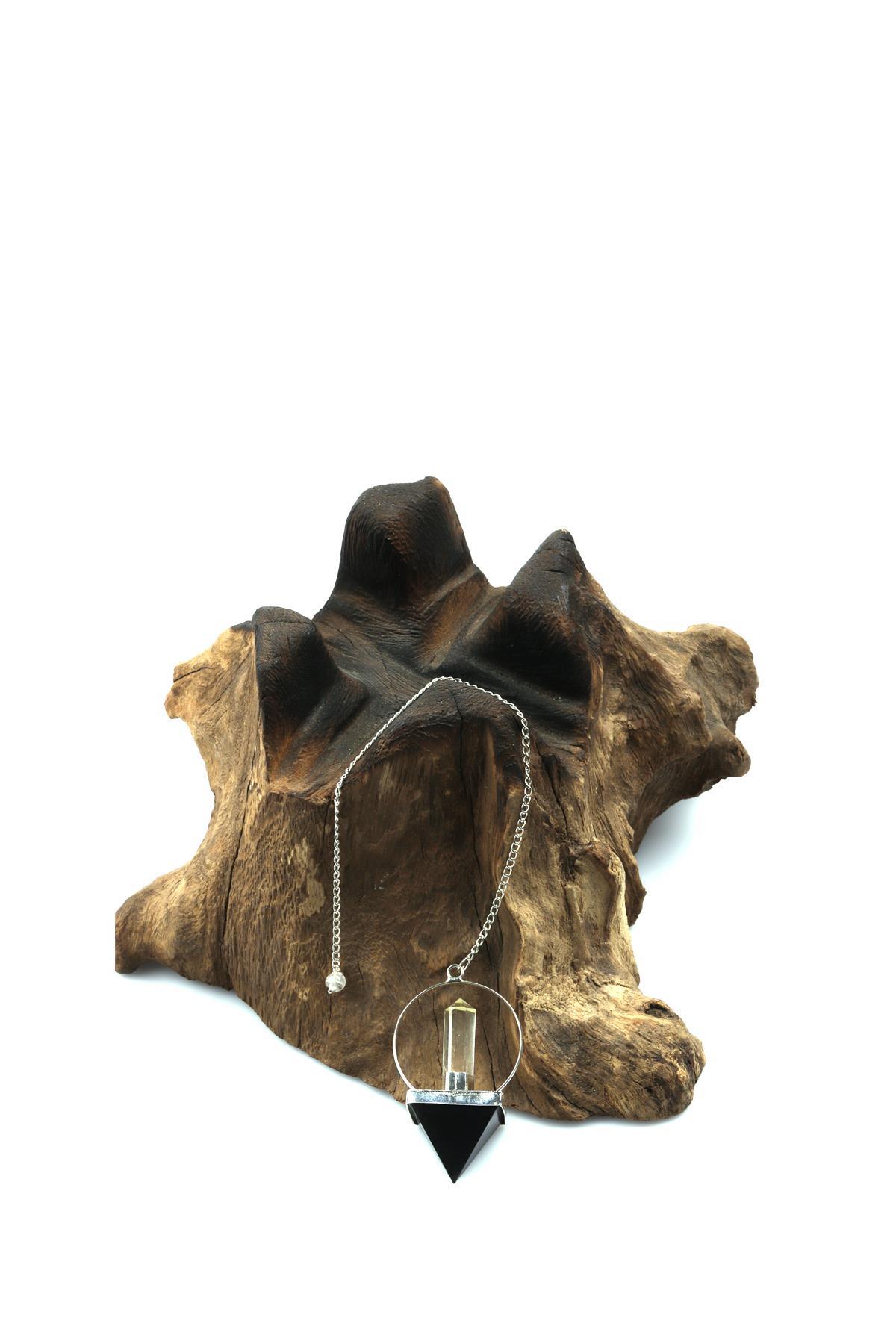 Shungite - Kristal Kuvars Doğal Taş Pandül