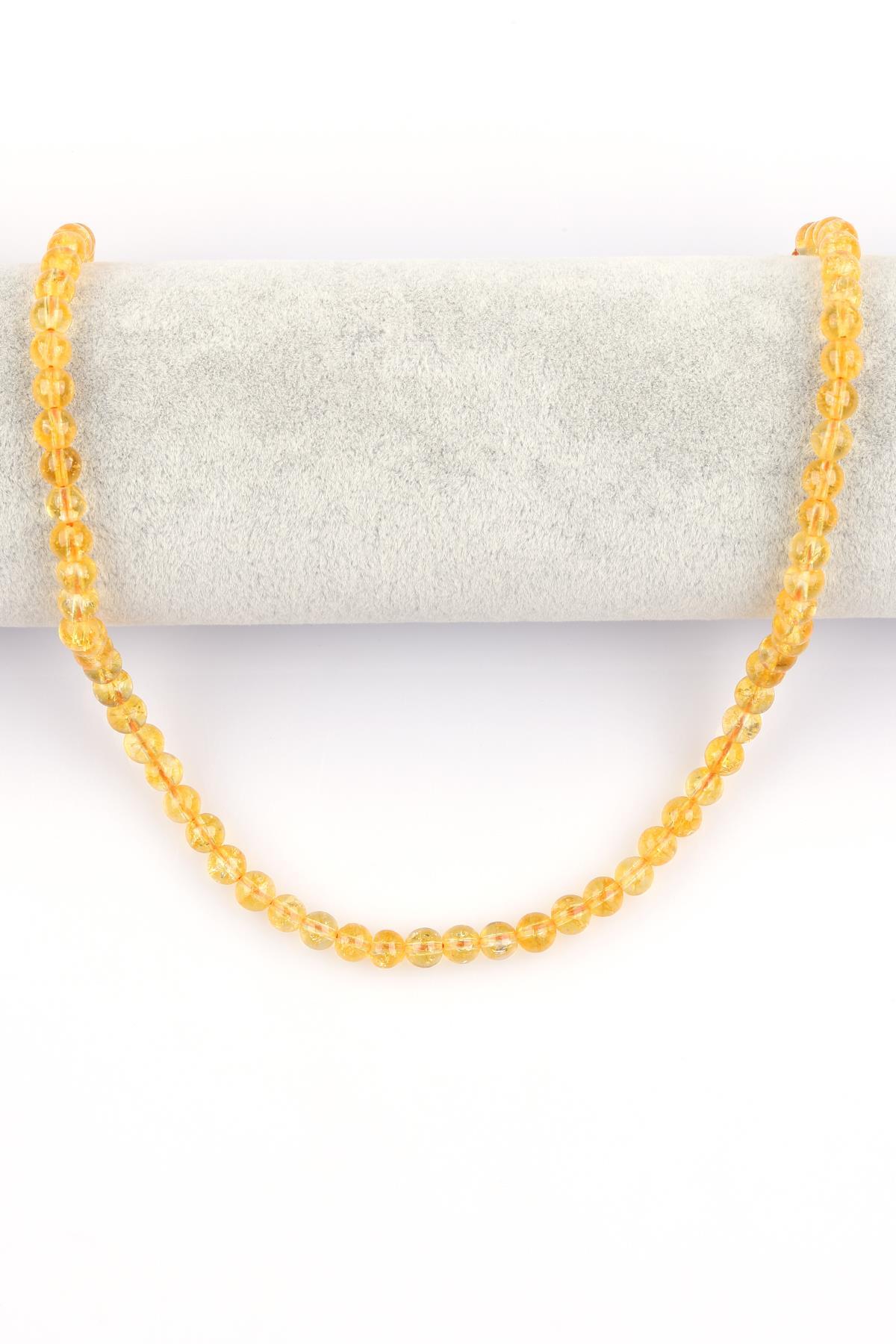 Sitrin (  AB Kalite ) Doğal Taş Dizi 6 mm Küre Kesim 