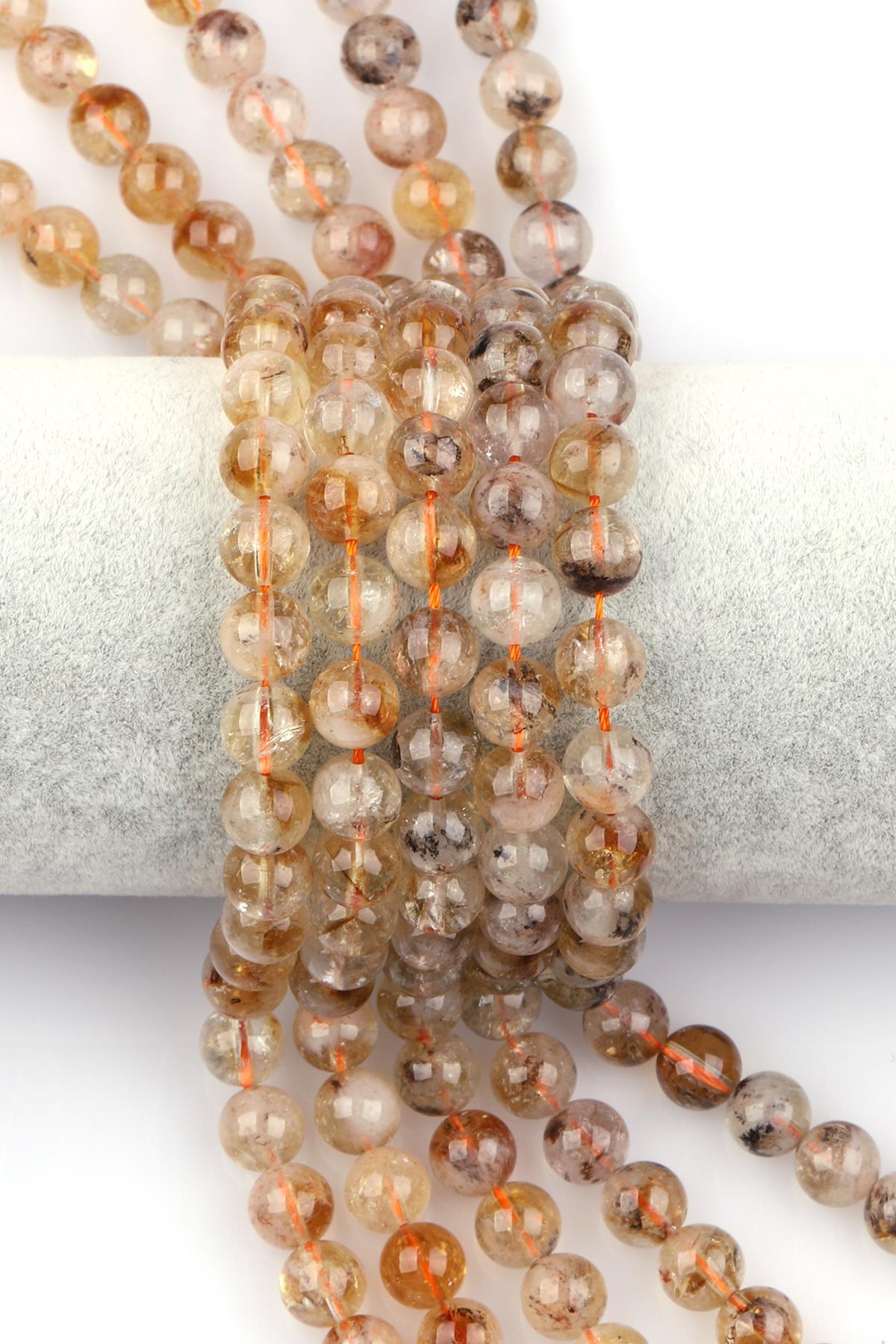 Sitrin ( AB Kalite ) Doğal Taş Dizi 8 mm Küre Kesim