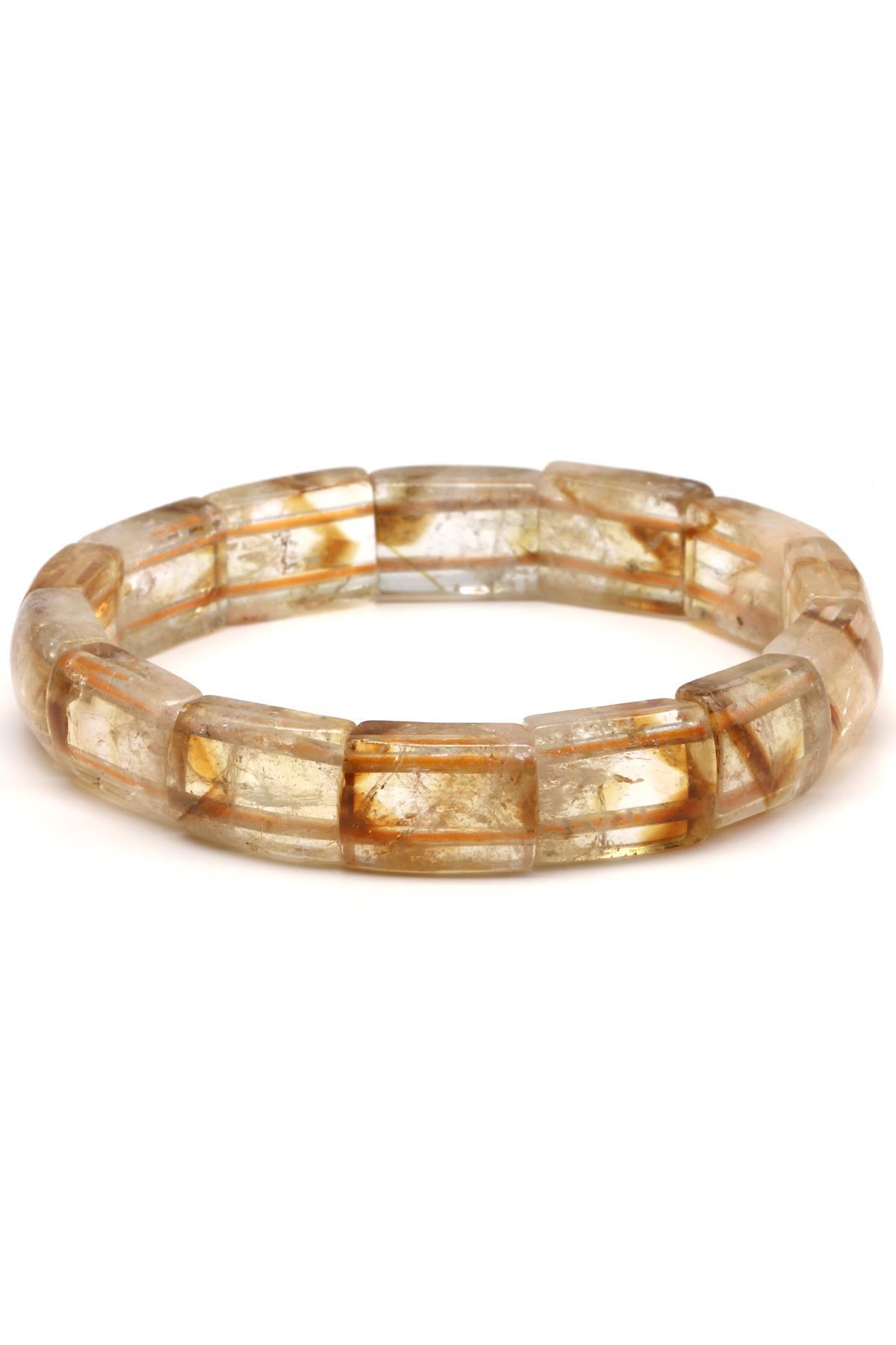 Sitrin Doğal Taş Bileklik 12 x 14 mm Özel Kesim