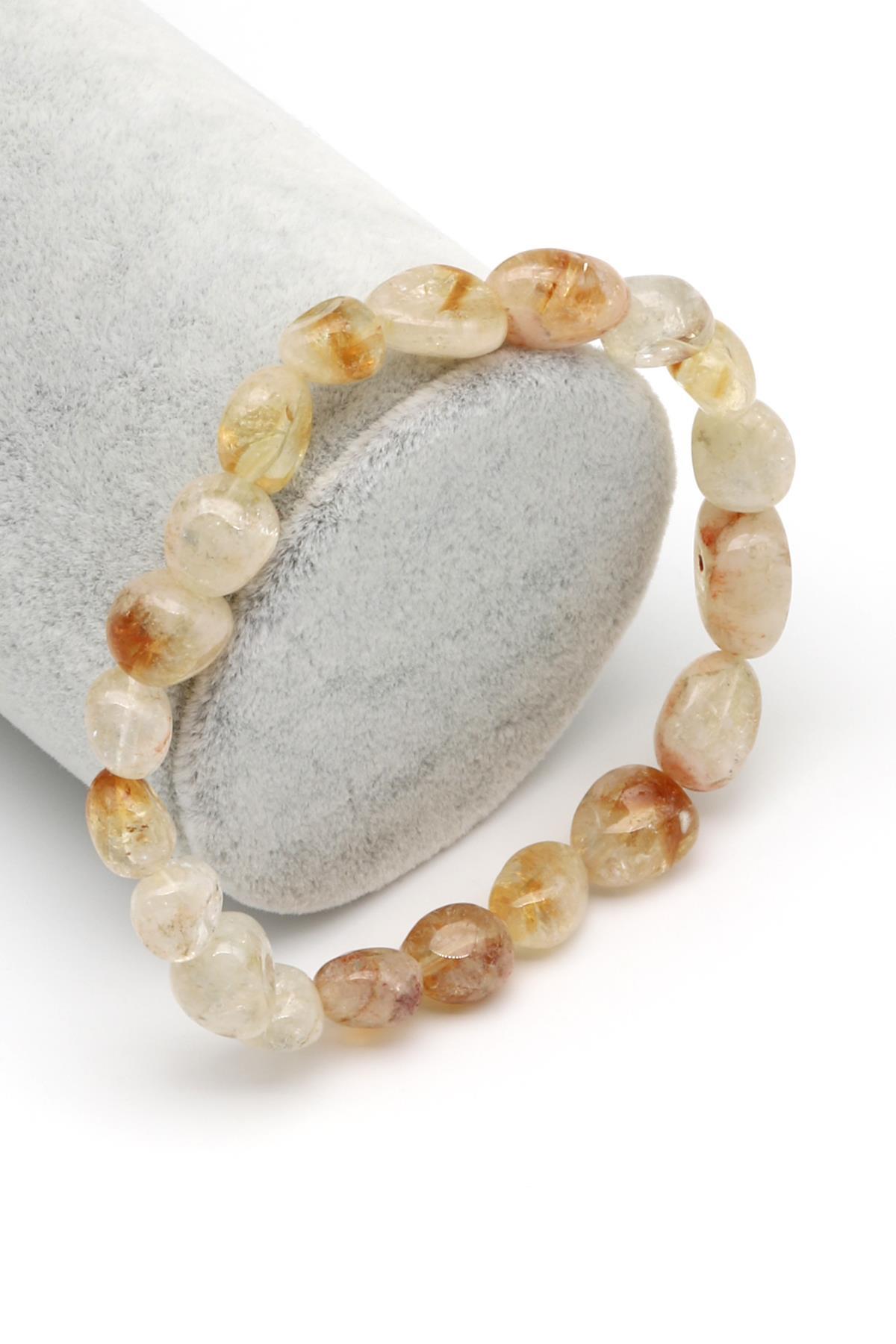 Sitrin Doğal Taş Bileklik 7 x 9 mm Özel Kesim