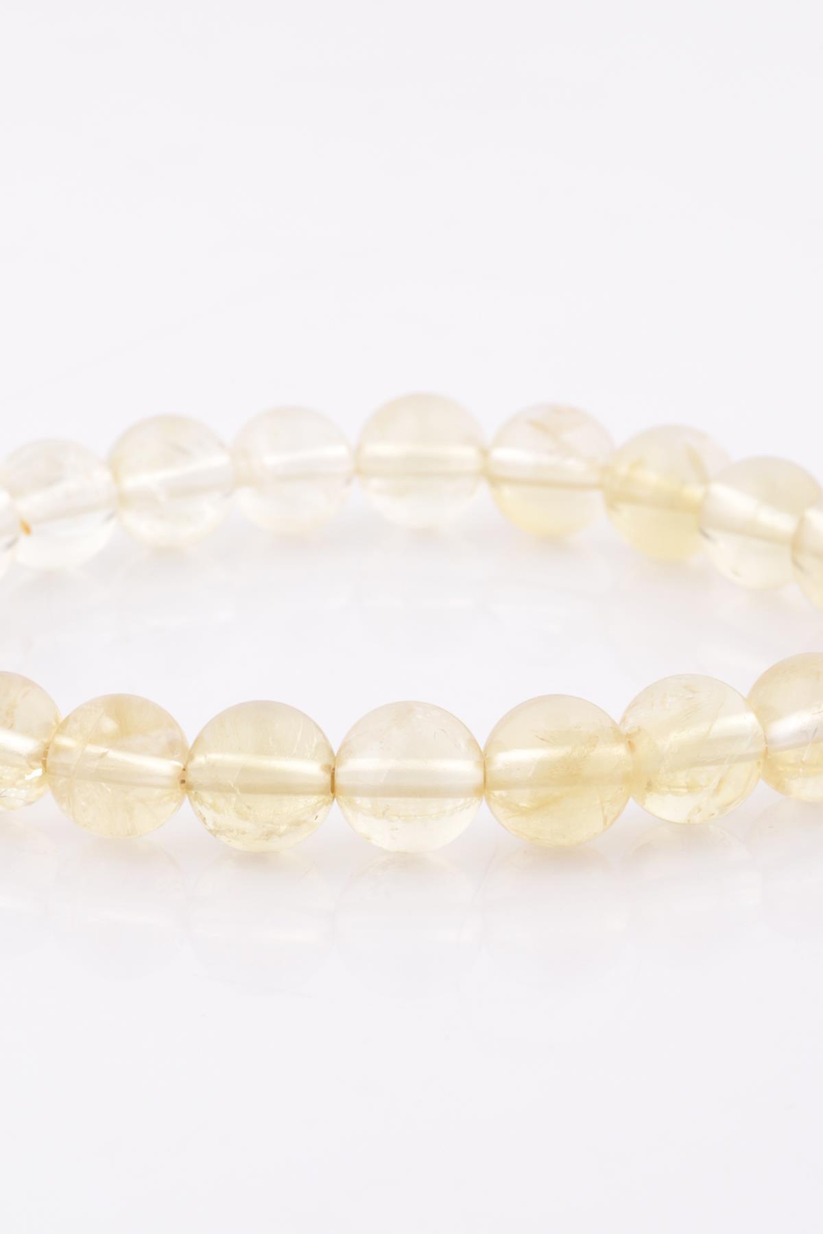 Sitrin Doğal Taş Bileklik 8 mm Küre Kesim