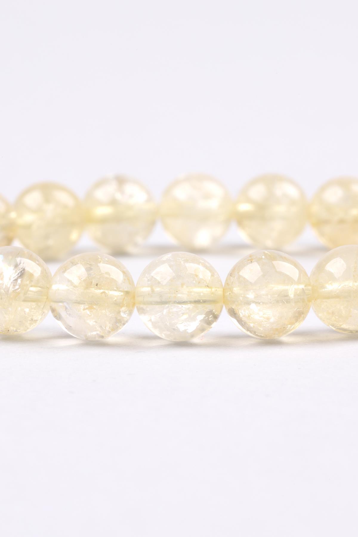 Sitrin Doğal Taş Bileklik 8 mm Küre Kesim