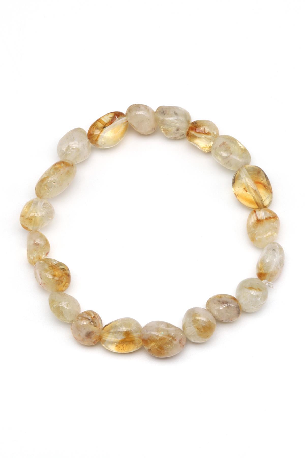 Sitrin Doğal Taş Bileklik 9 x 11 mm Özel Kesim