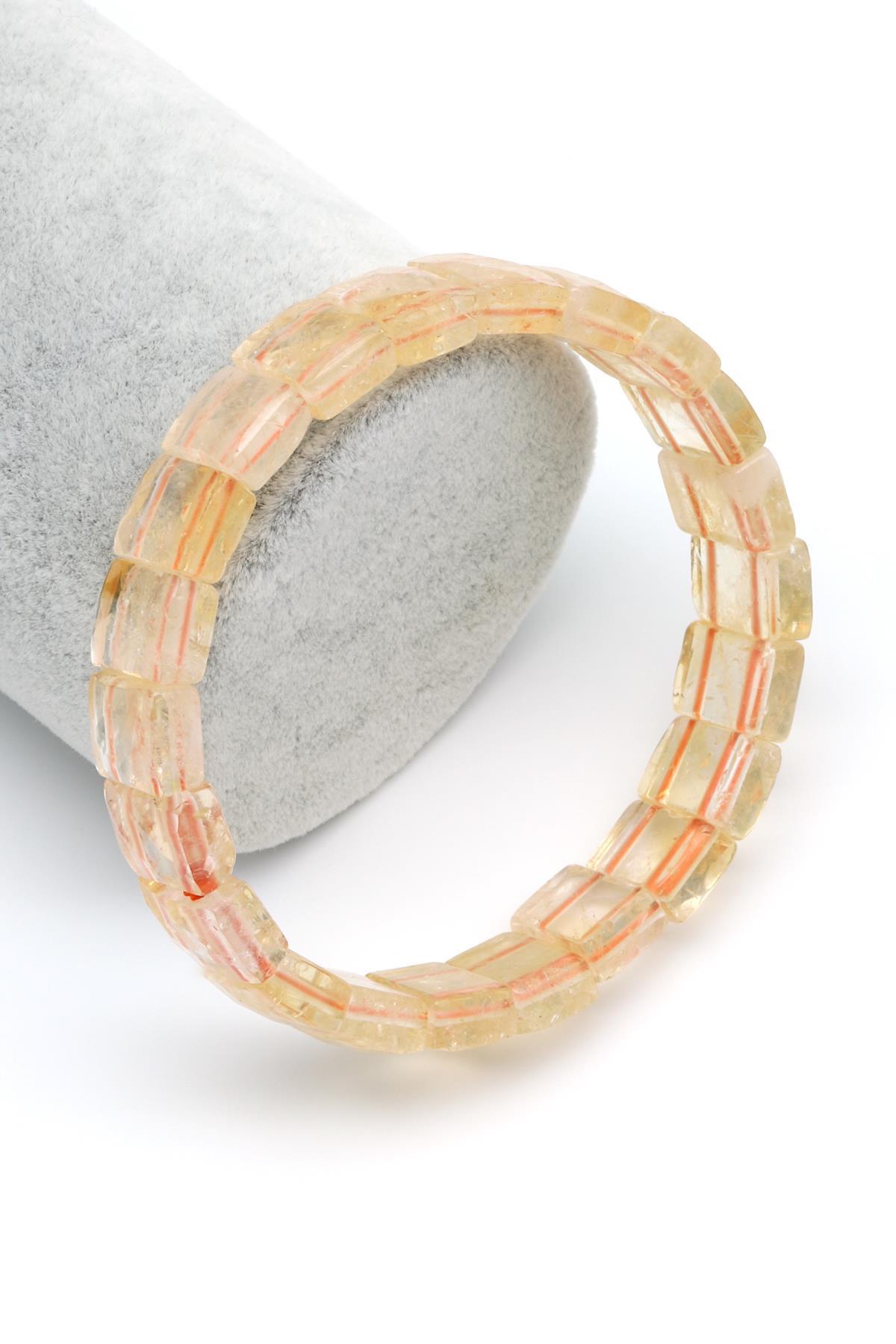 Sitrin Doğal Taş Bileklik 9 x 12 mm Özel Kesim