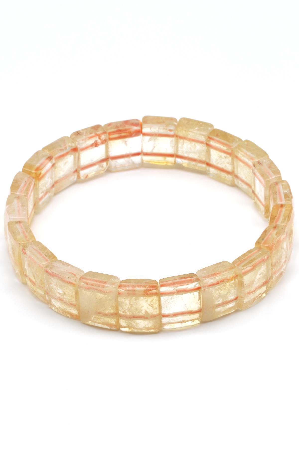 Sitrin Doğal Taş Bileklik 9 x 12 mm Özel Kesim