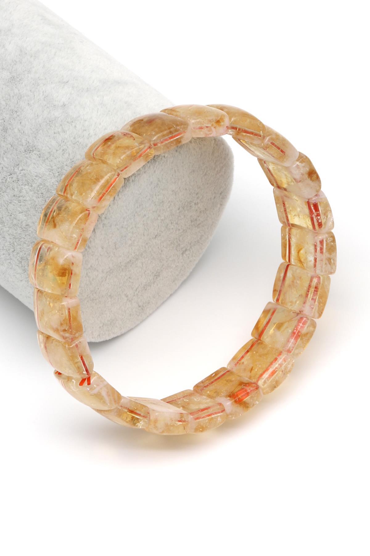 Sitrin Doğal Taş Bileklik 9 x 14 mm Özel Kesim