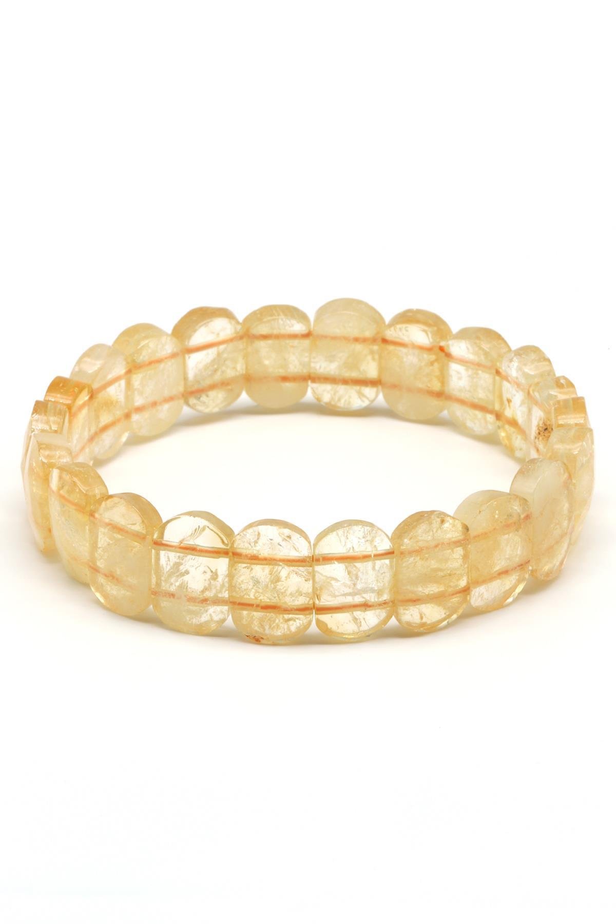 Sitrin Doğal Taş Bileklik 9 x 14 mm Özel Kesim