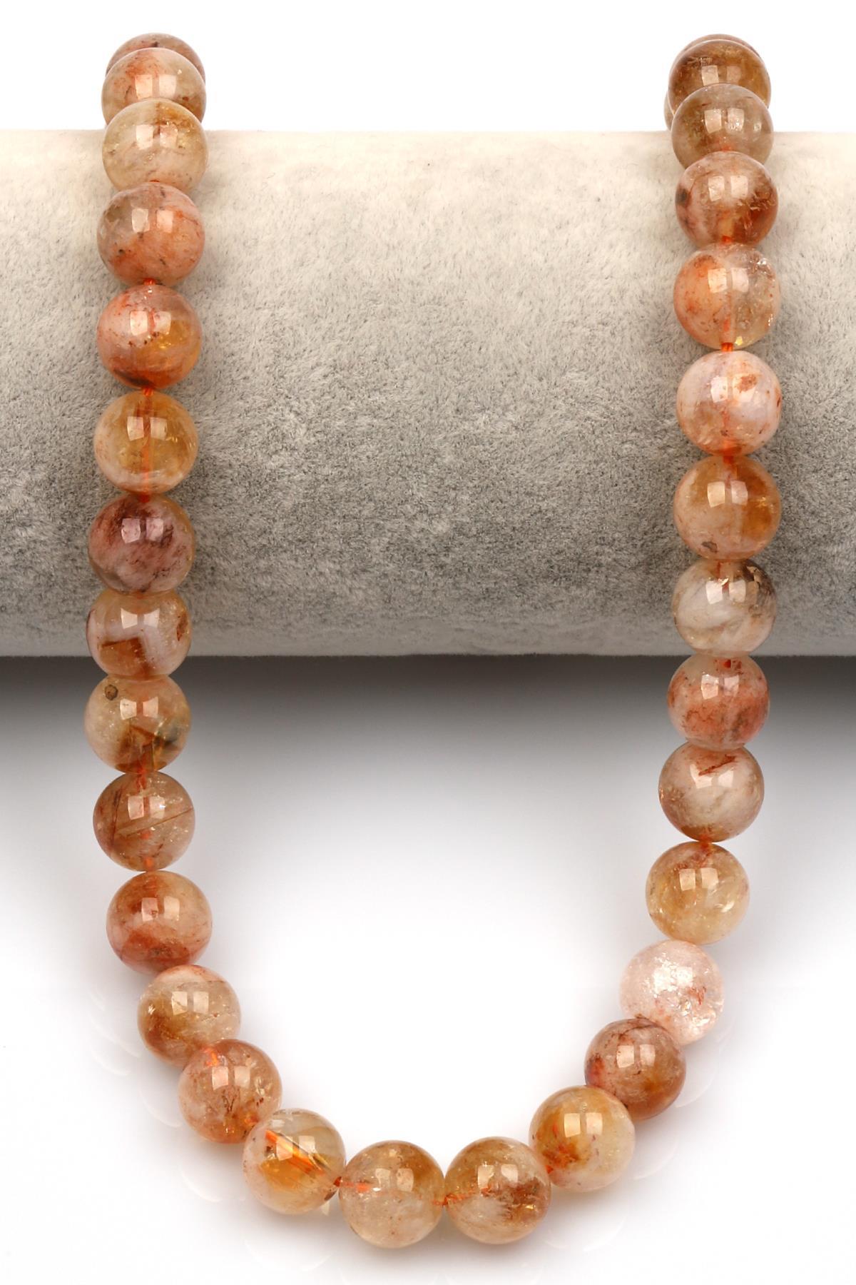 Sitrin Doğal Taş Dizi 10 mm Küre Kesim