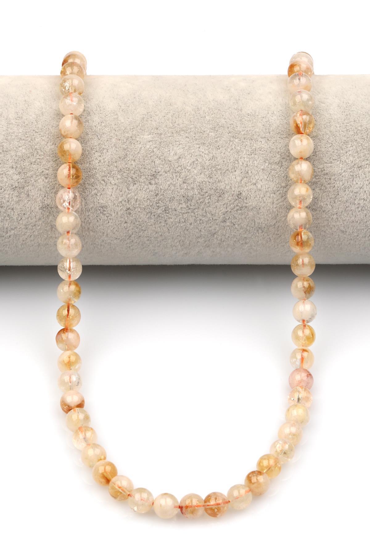 Sitrin Doğal Taş Dizi 6 mm Küre Kesim