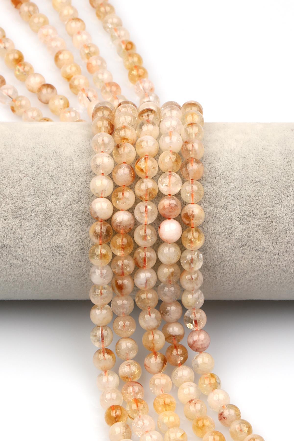 Sitrin Doğal Taş Dizi 6 mm Küre Kesim