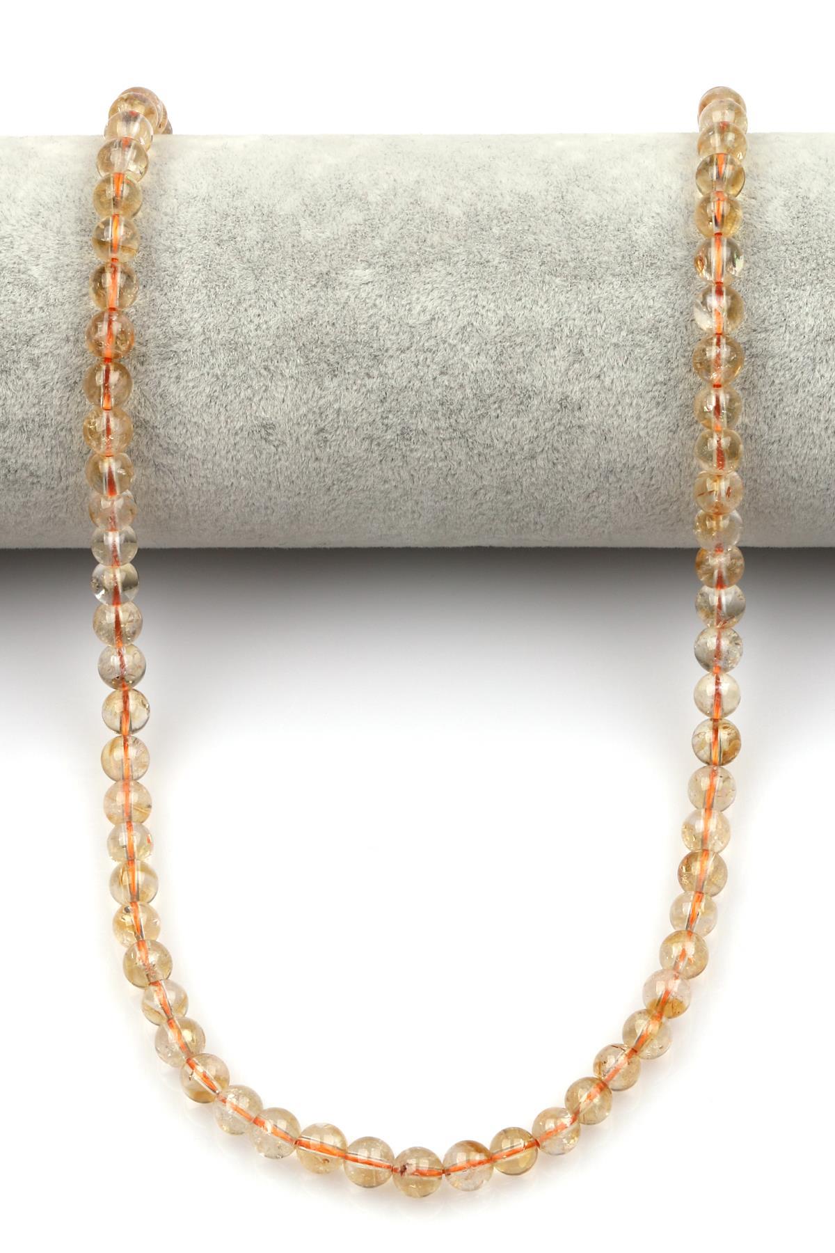 Sitrin Doğal Taş Dizi 6 mm Küre Kesim