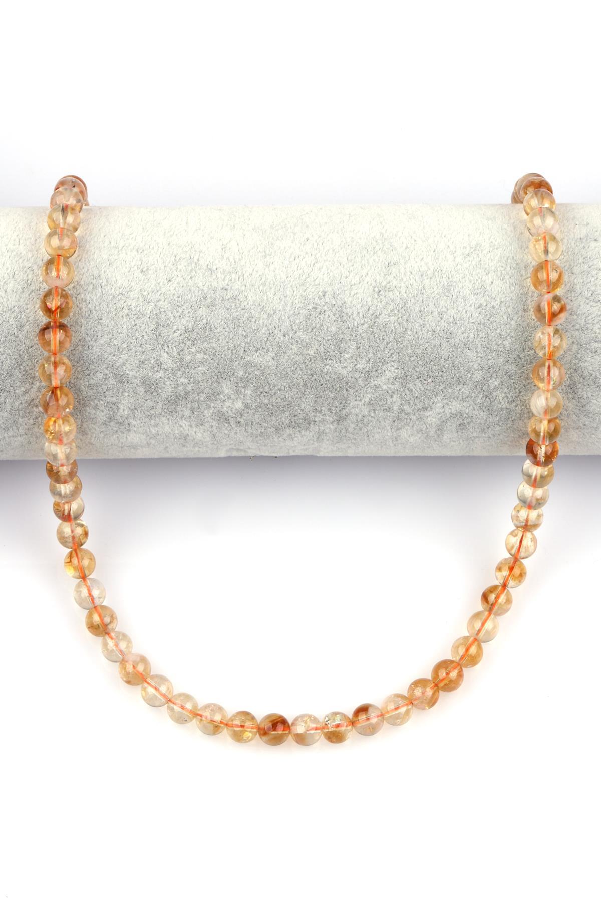 Sitrin Doğal Taş Dizi 6 mm Küre Kesim