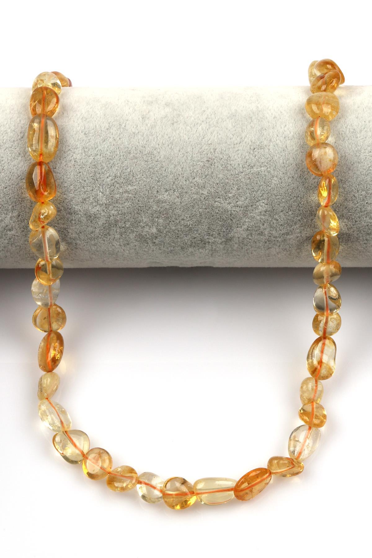 Sitrin Doğal Taş Dizi 9 x 11 mm Mercimek Kesim